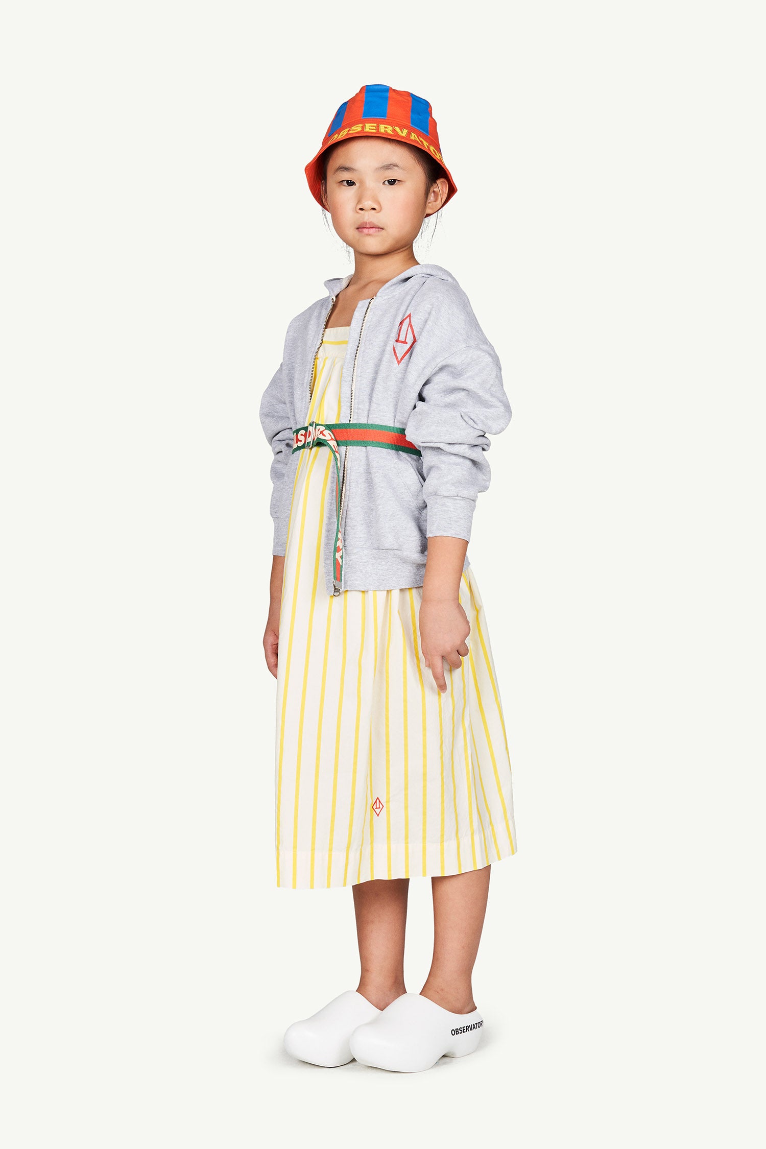Girls Yellow Stripe Cotton Dress