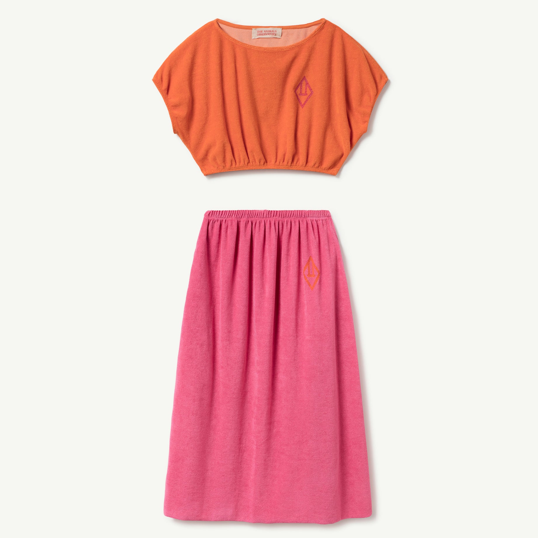 Girls Orange Logo Dress