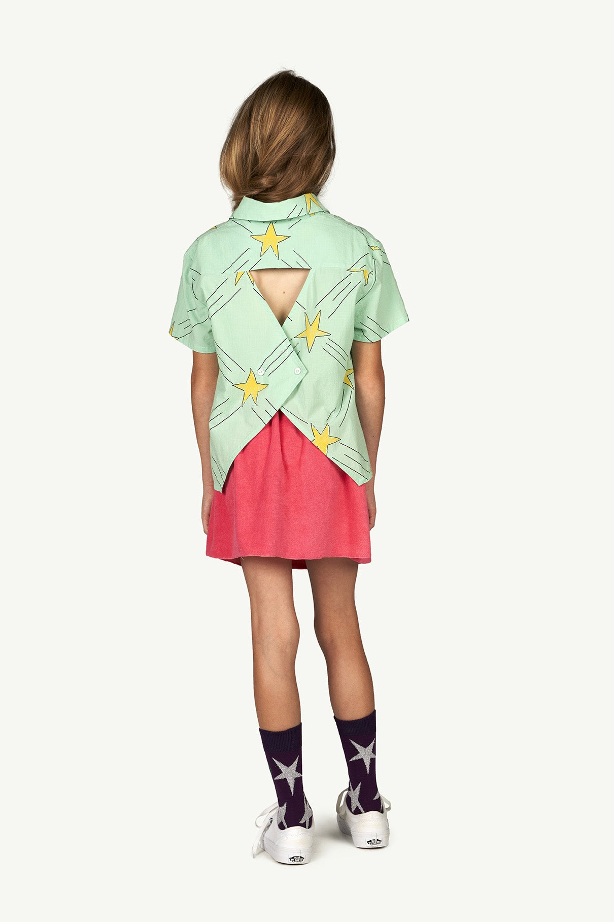 Girls Pink Logo Cotton Skirt