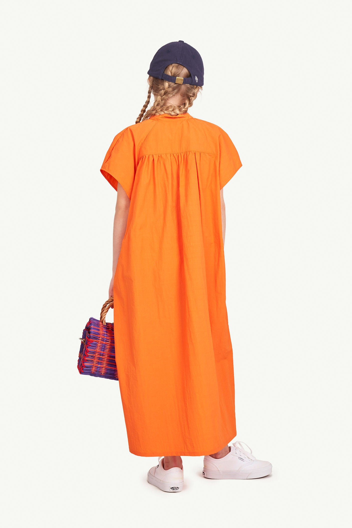 Girls Orange Logo Dress