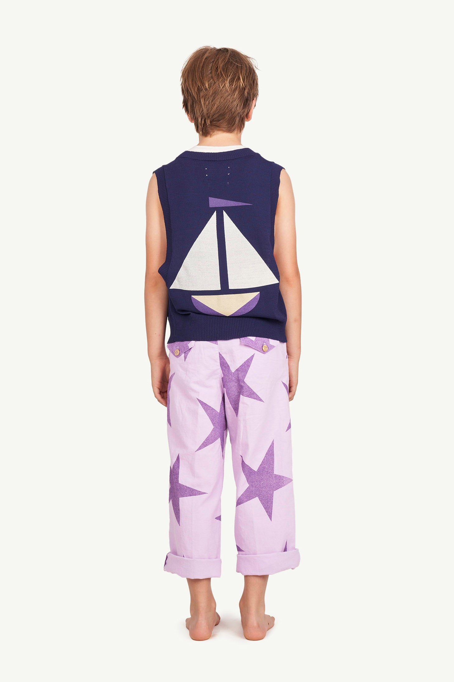 Boys & Girls Purple Cotton Trousers