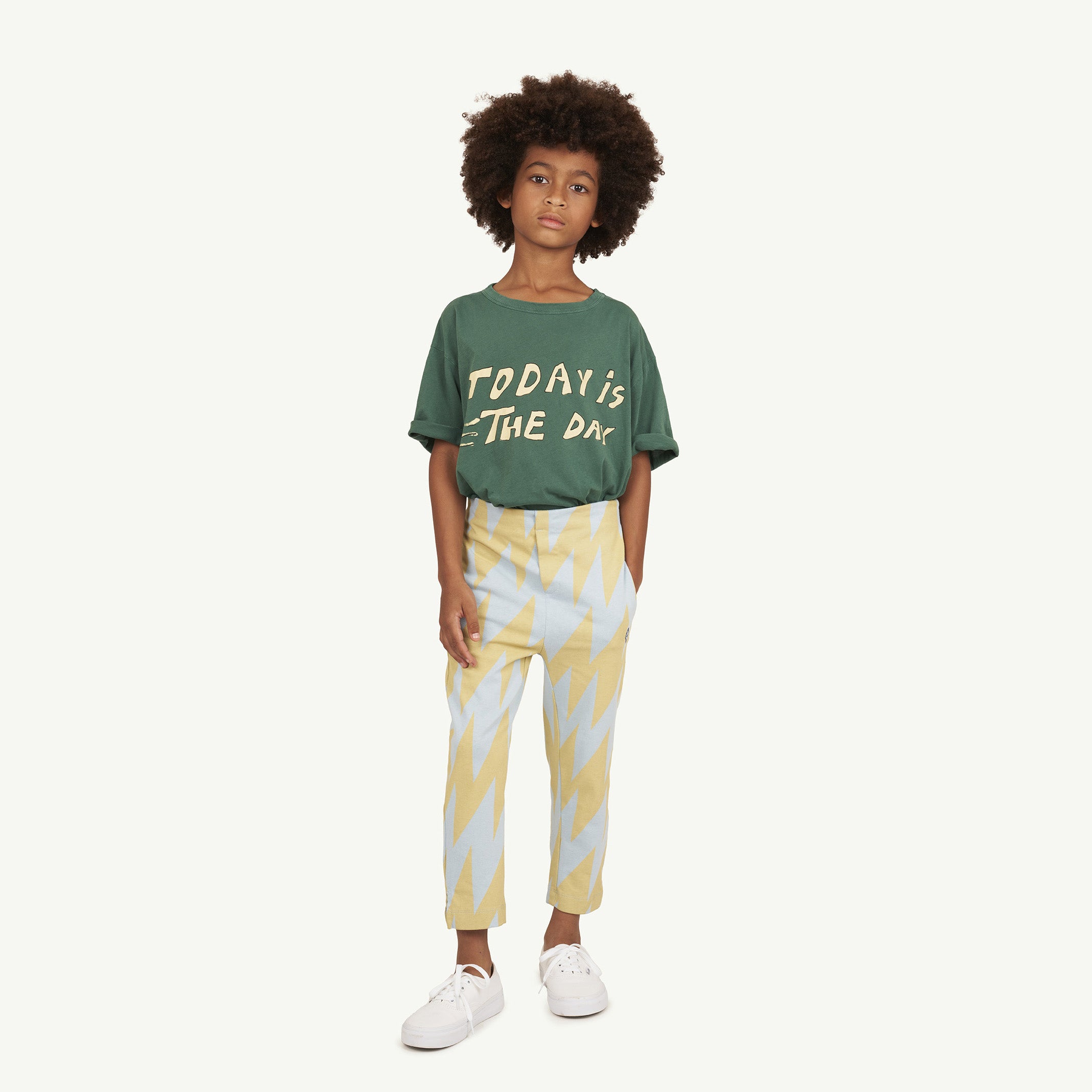Boys & Girls Green Logo Cotton T-Shirt