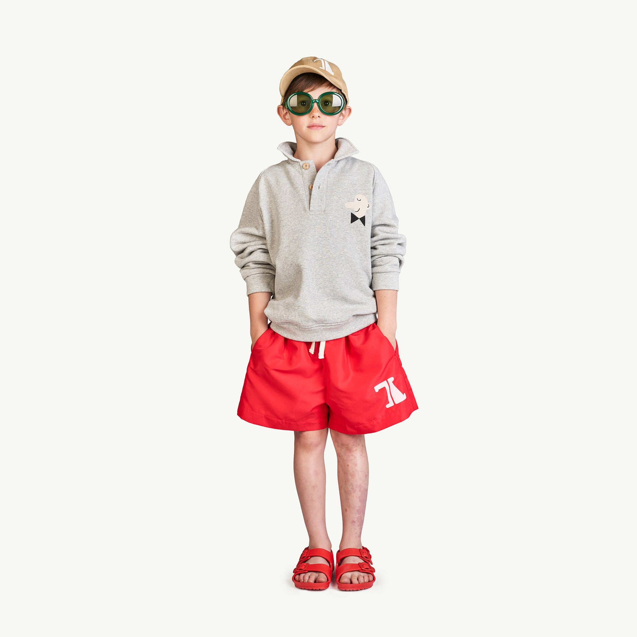 Boys & Girls Grey Logo Cotton Sweatshirt
