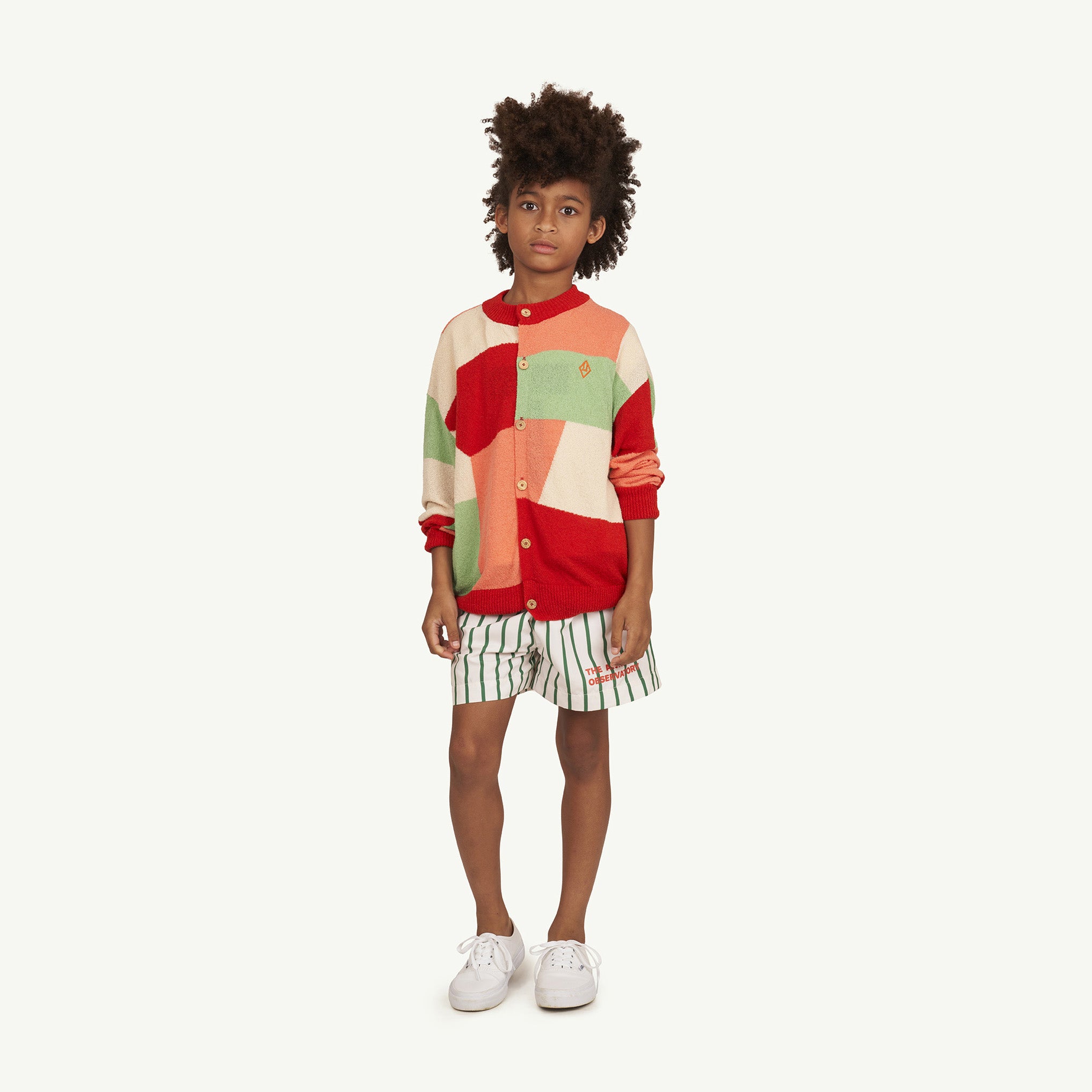 Boys Green Stripes Swim Shorts