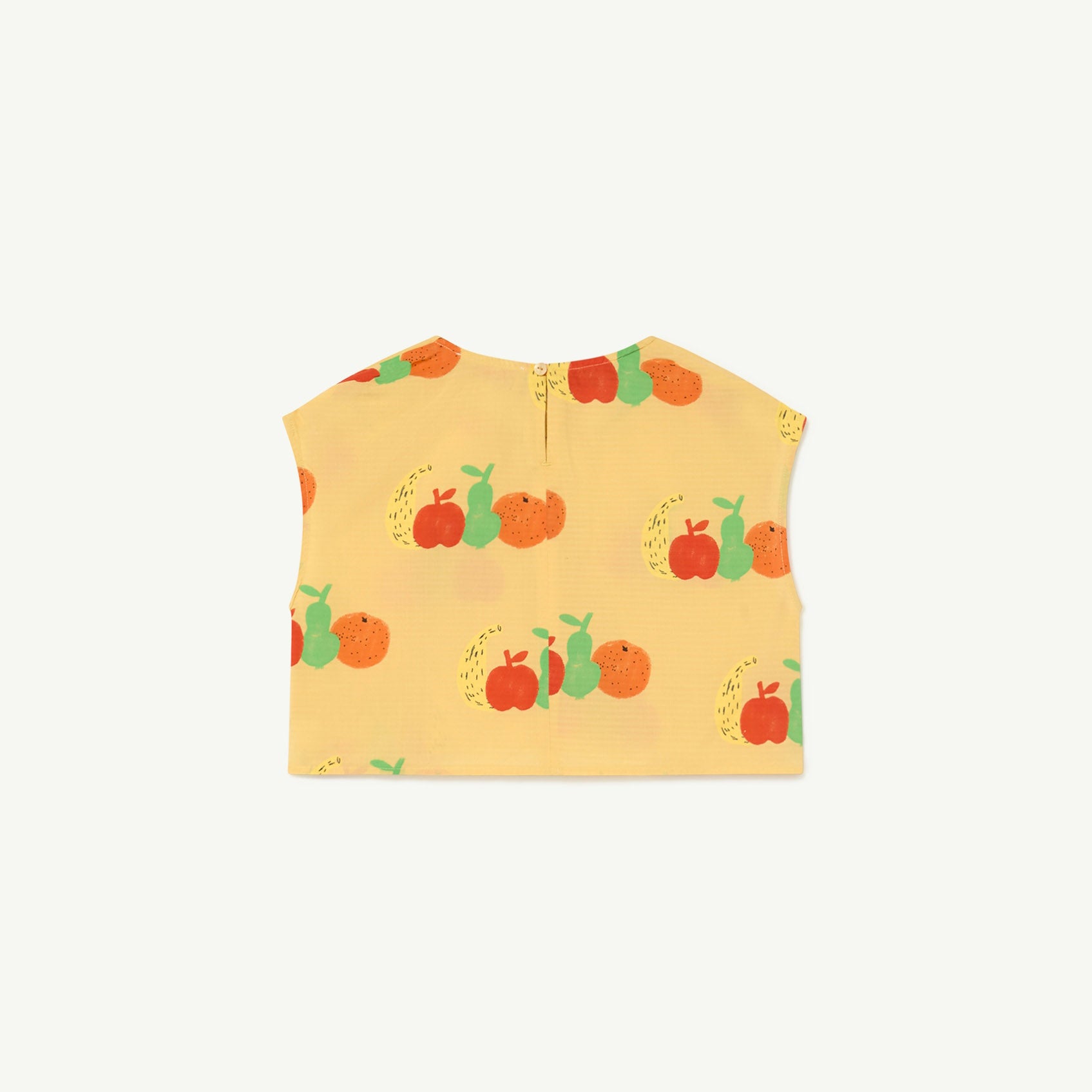 Girls Yellow Fruit Cotton T-Shirt