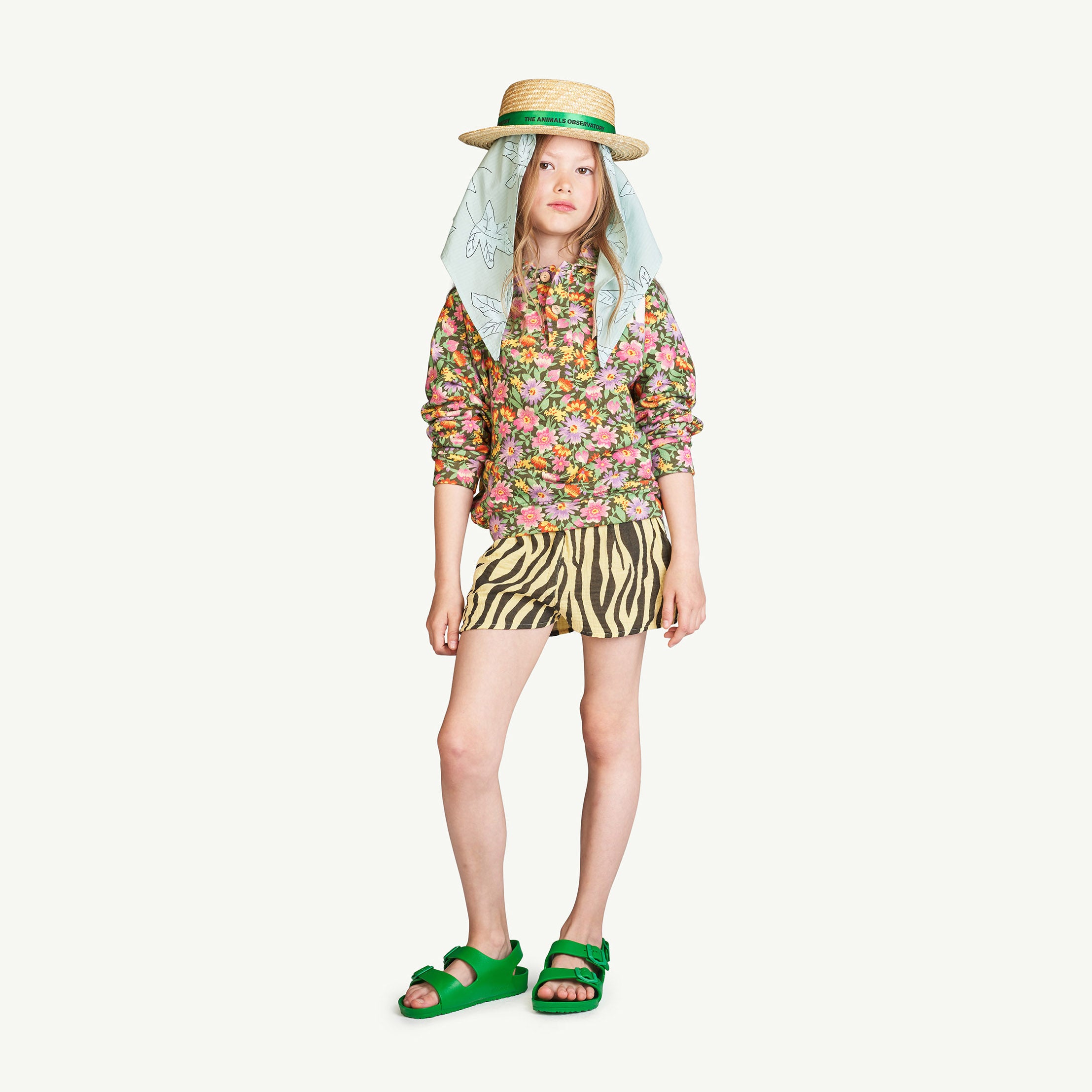 Boys & Girls Yellow Zebra Cotton Shorts