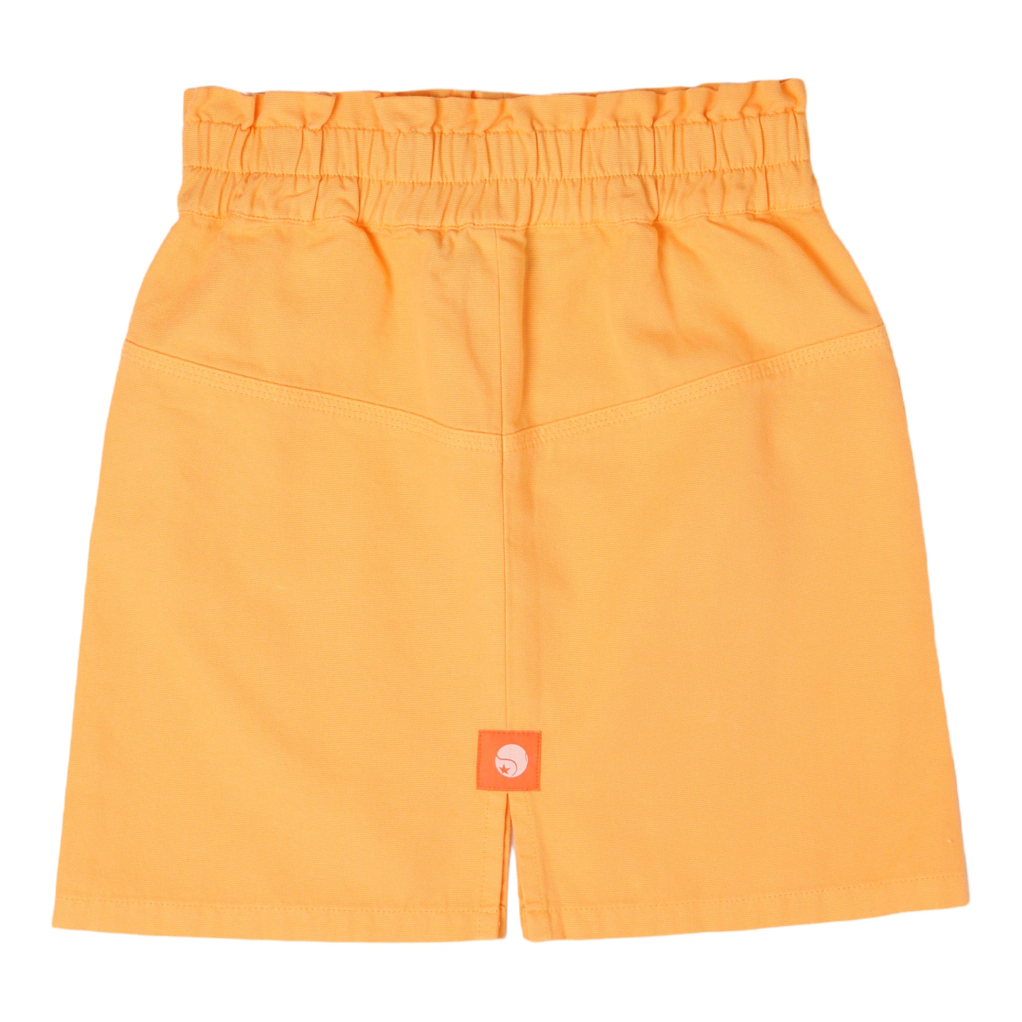 Girls Orange Yellow Cotton Skirt