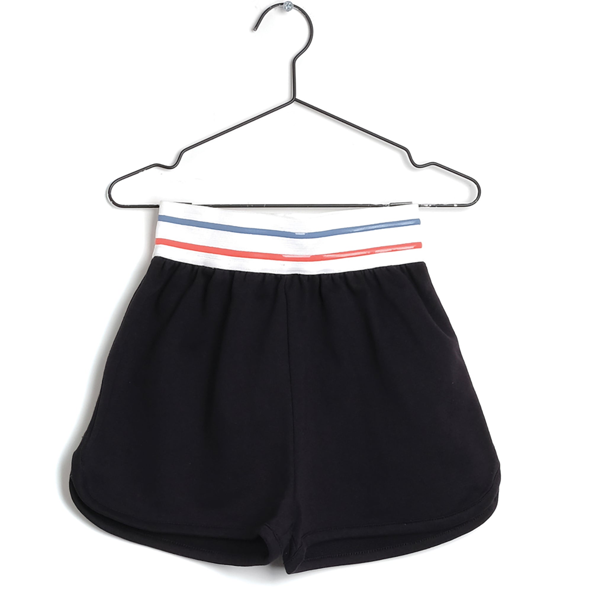 Girls Black Cotton Shorts