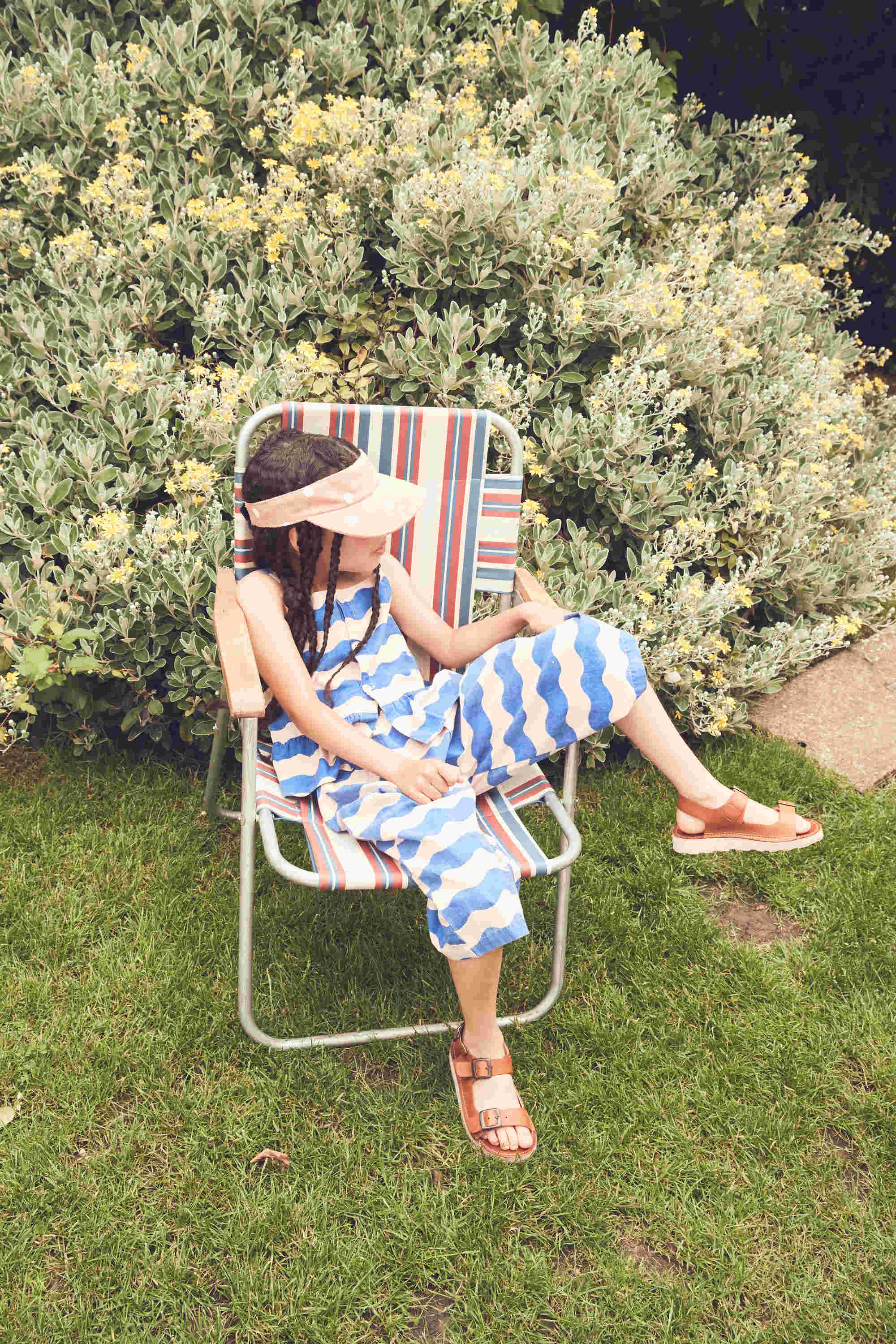 Girls Blue Stripe Top