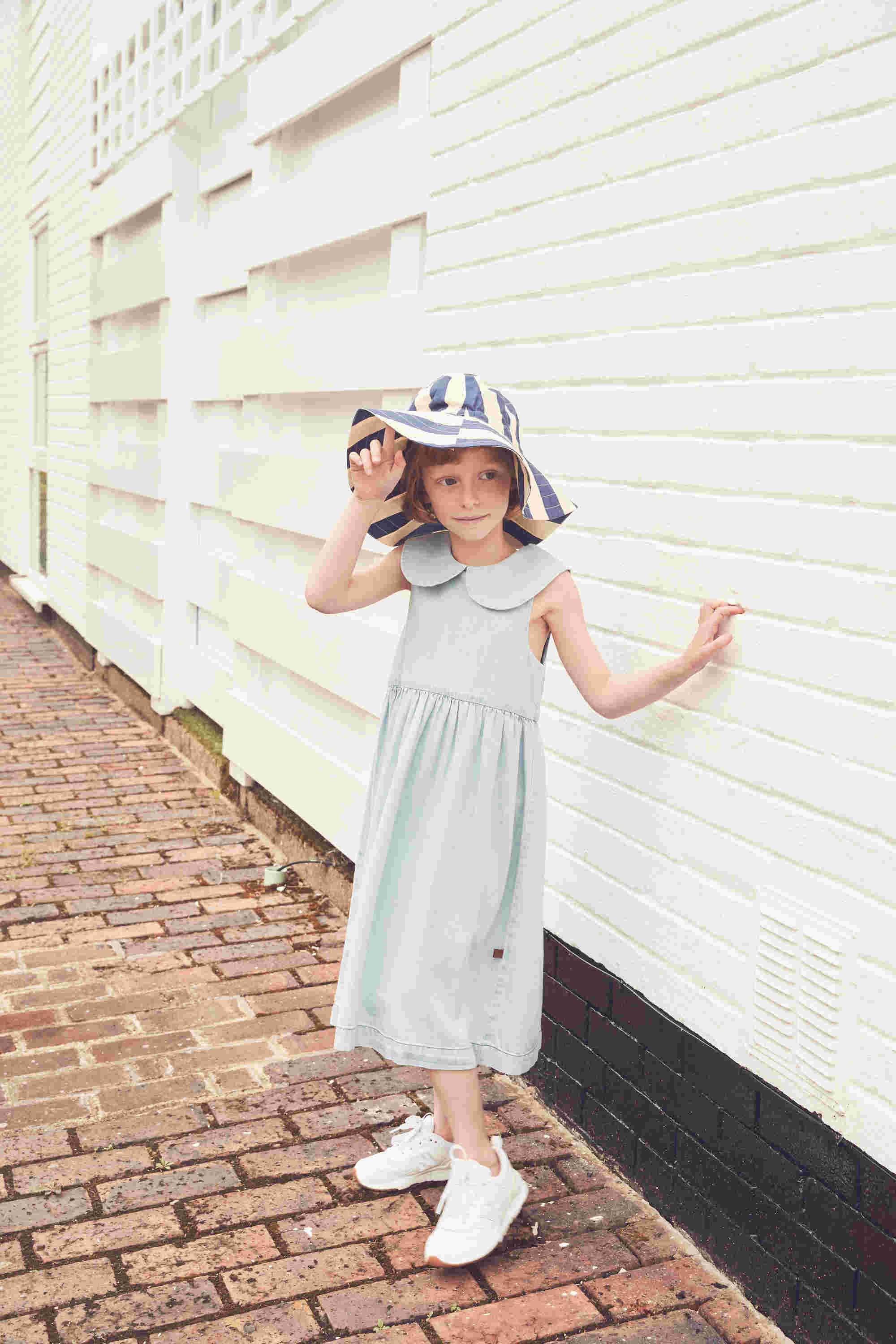 Girls Blue Denim Cotton Dress