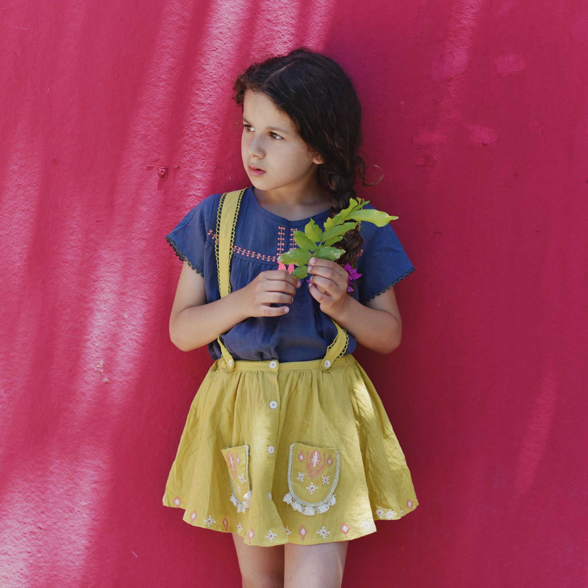 Girls Mustard "Olive" Skirt