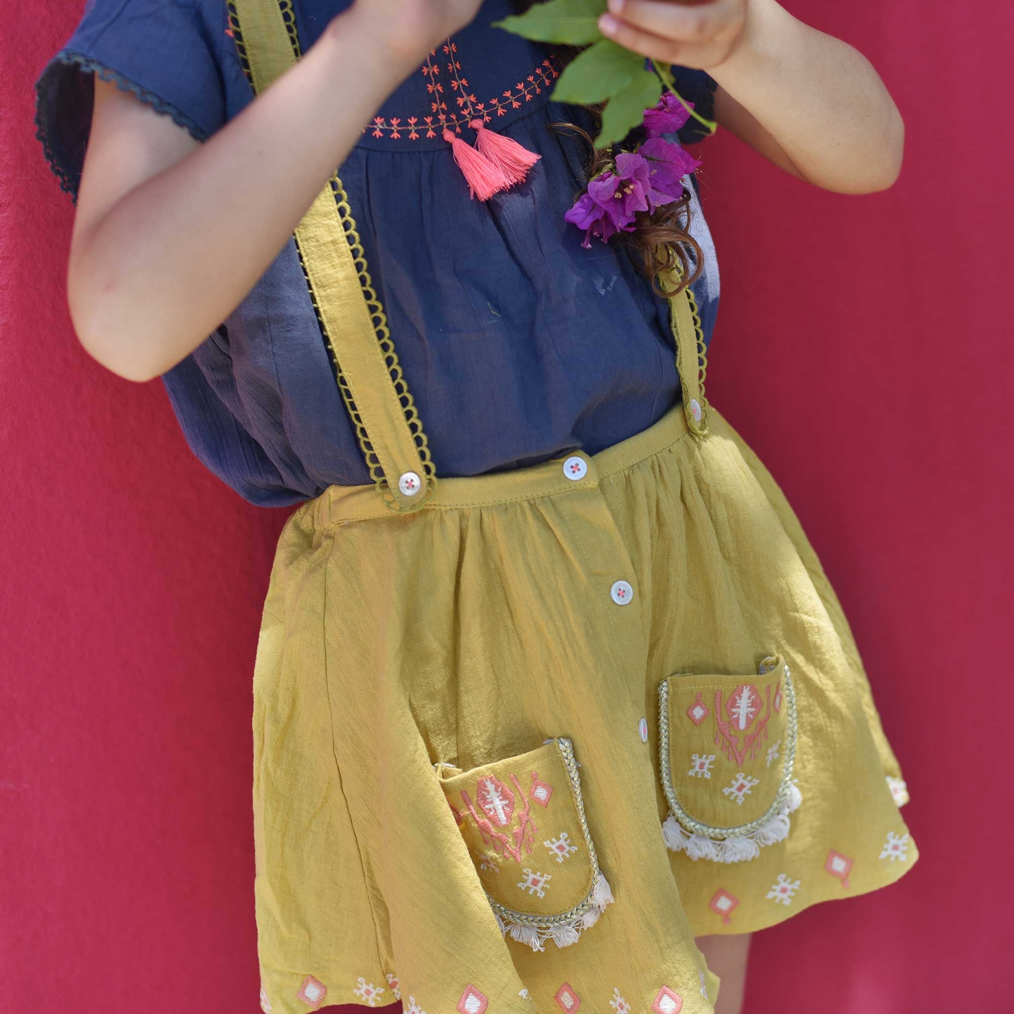 Girls Mustard "Olive" Skirt