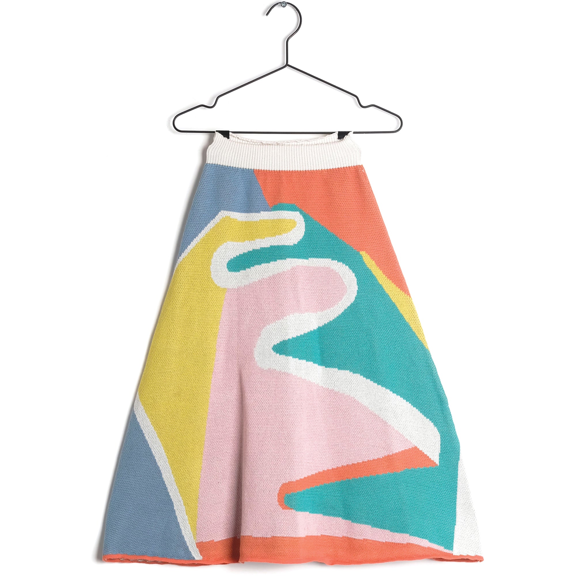 Girls Multicolour Landscape Cotton Skirt