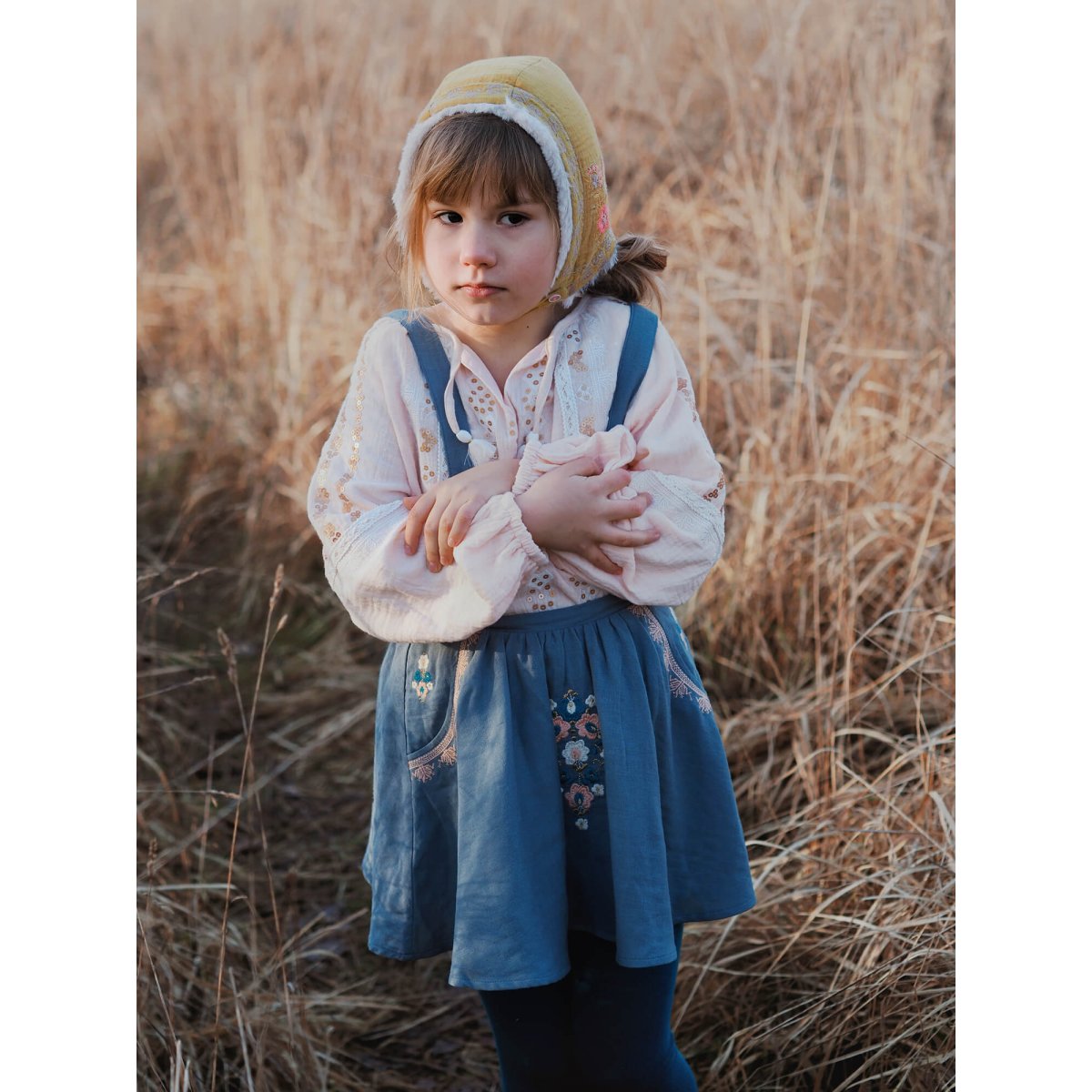 Girls Blossom Cotton Blouse