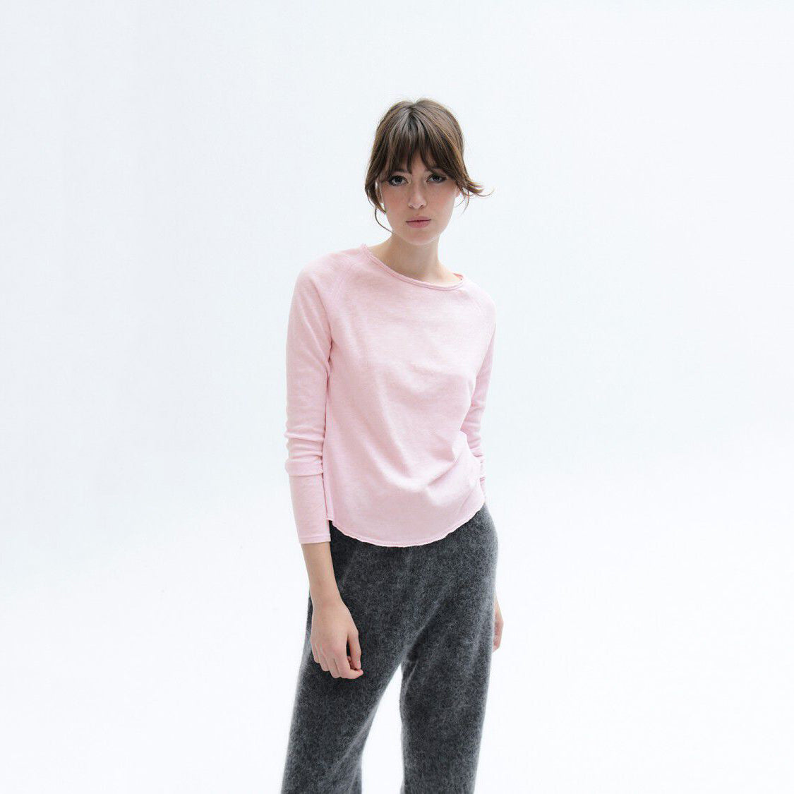 Girls Pink Cotton T-Shirt