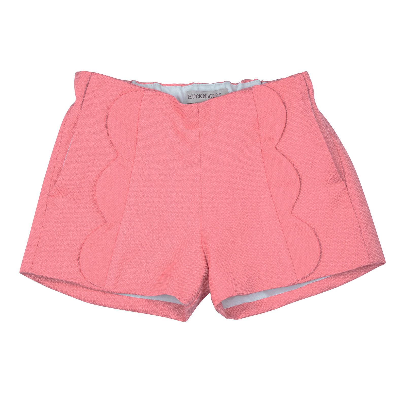 Girls Pink Lined Scalloped Trims Shorts - CÉMAROSE | Children's Fashion Store - 1