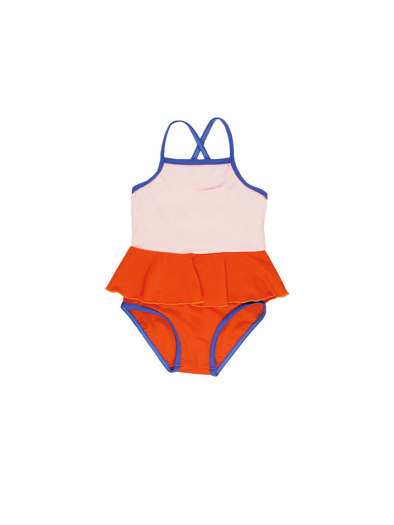 Girls Pink & Red Swimsuit