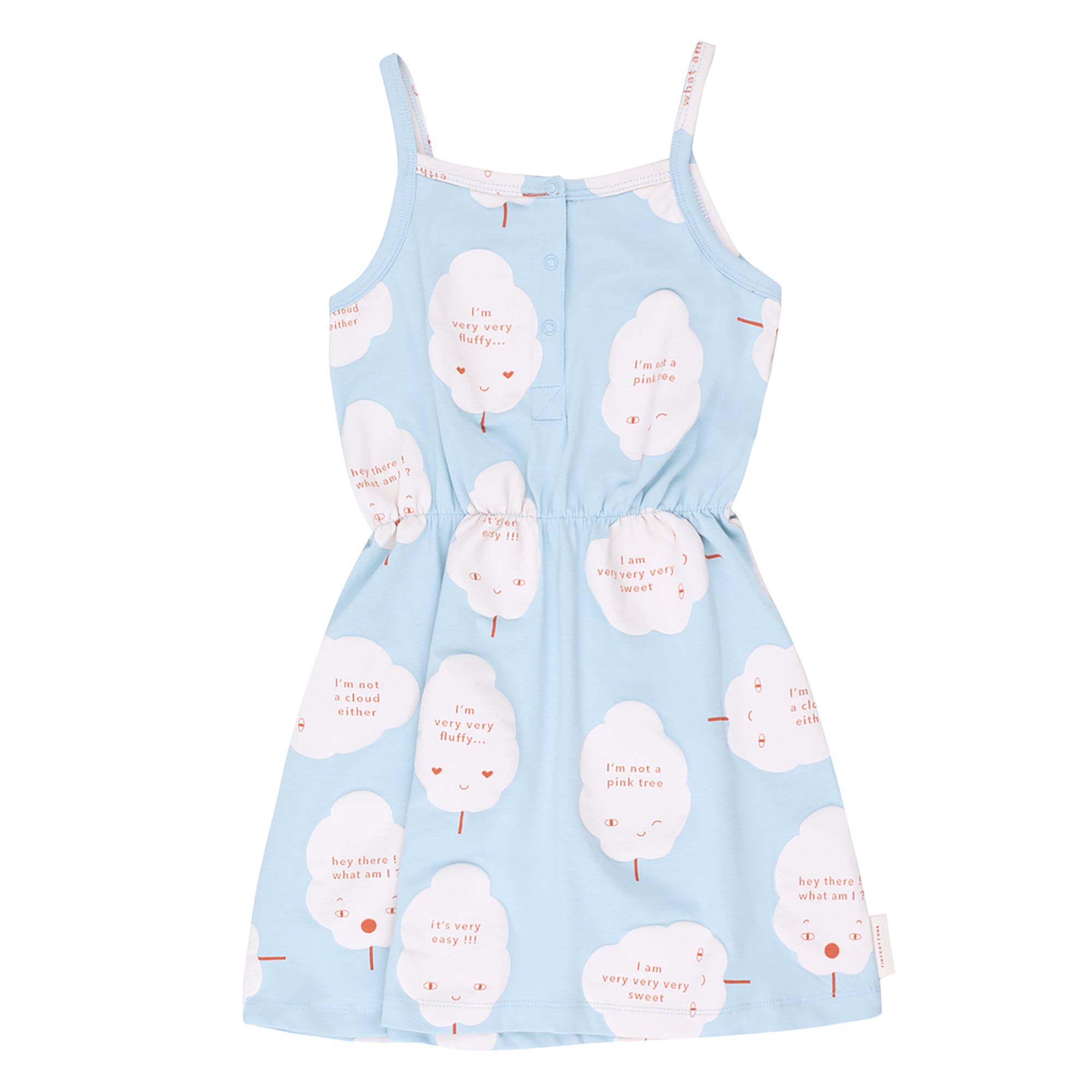 Girls Mild Blue Pima Cotton Dress
