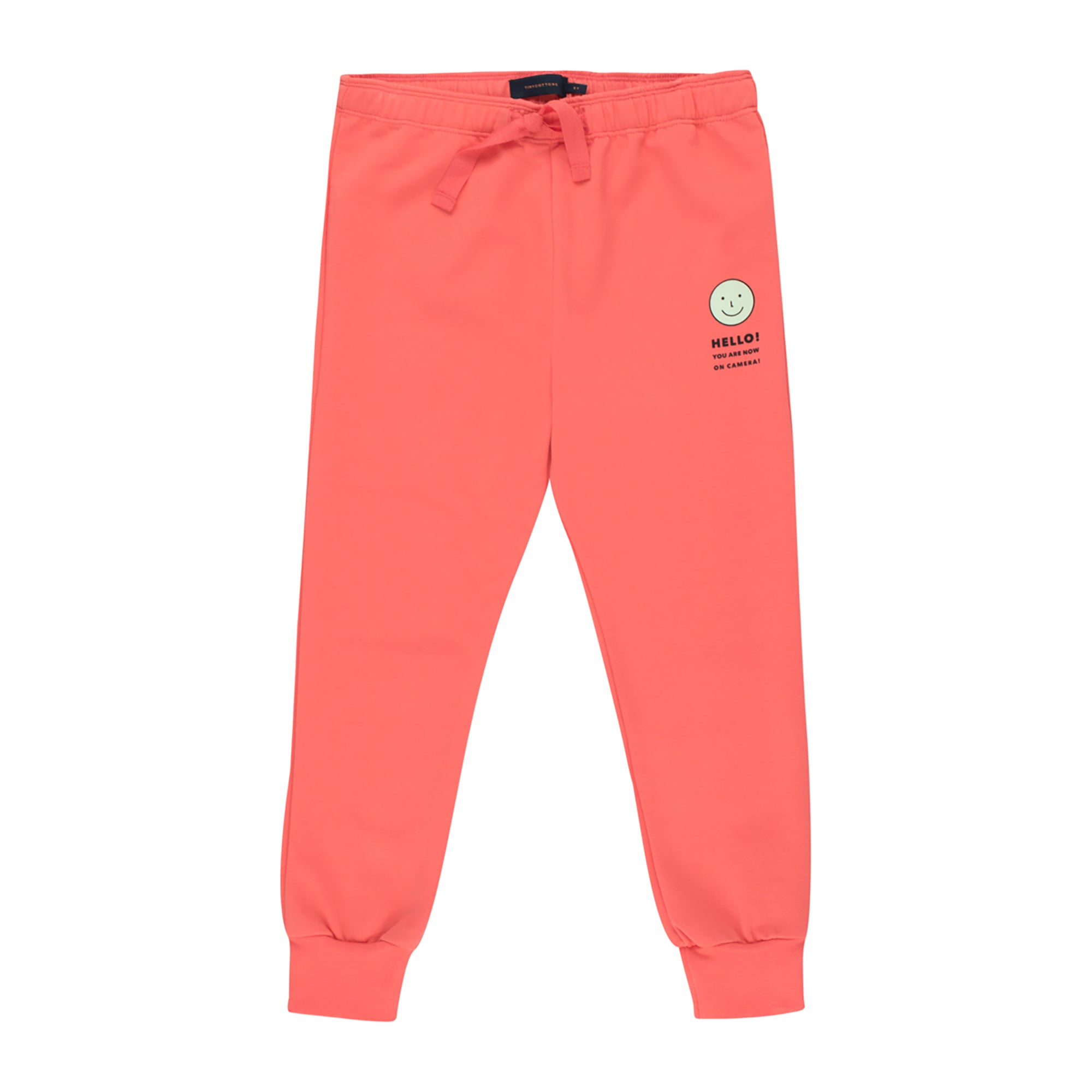 Girls Light Red Pima Cotton Trousers