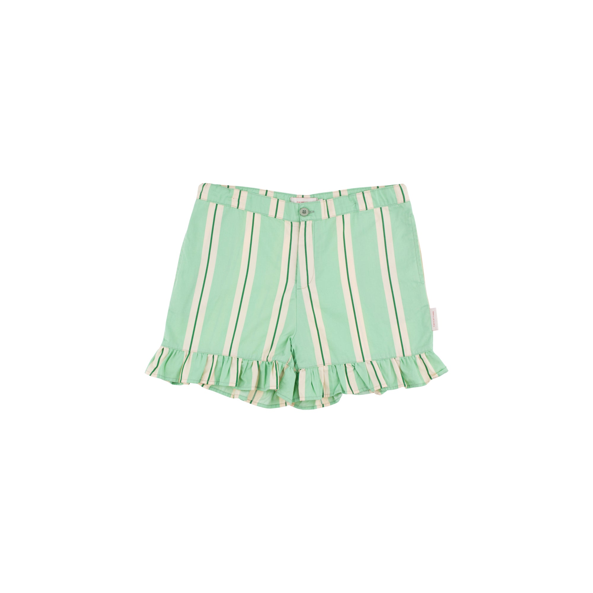 Girls Emerald Stripes Cotton Shorts