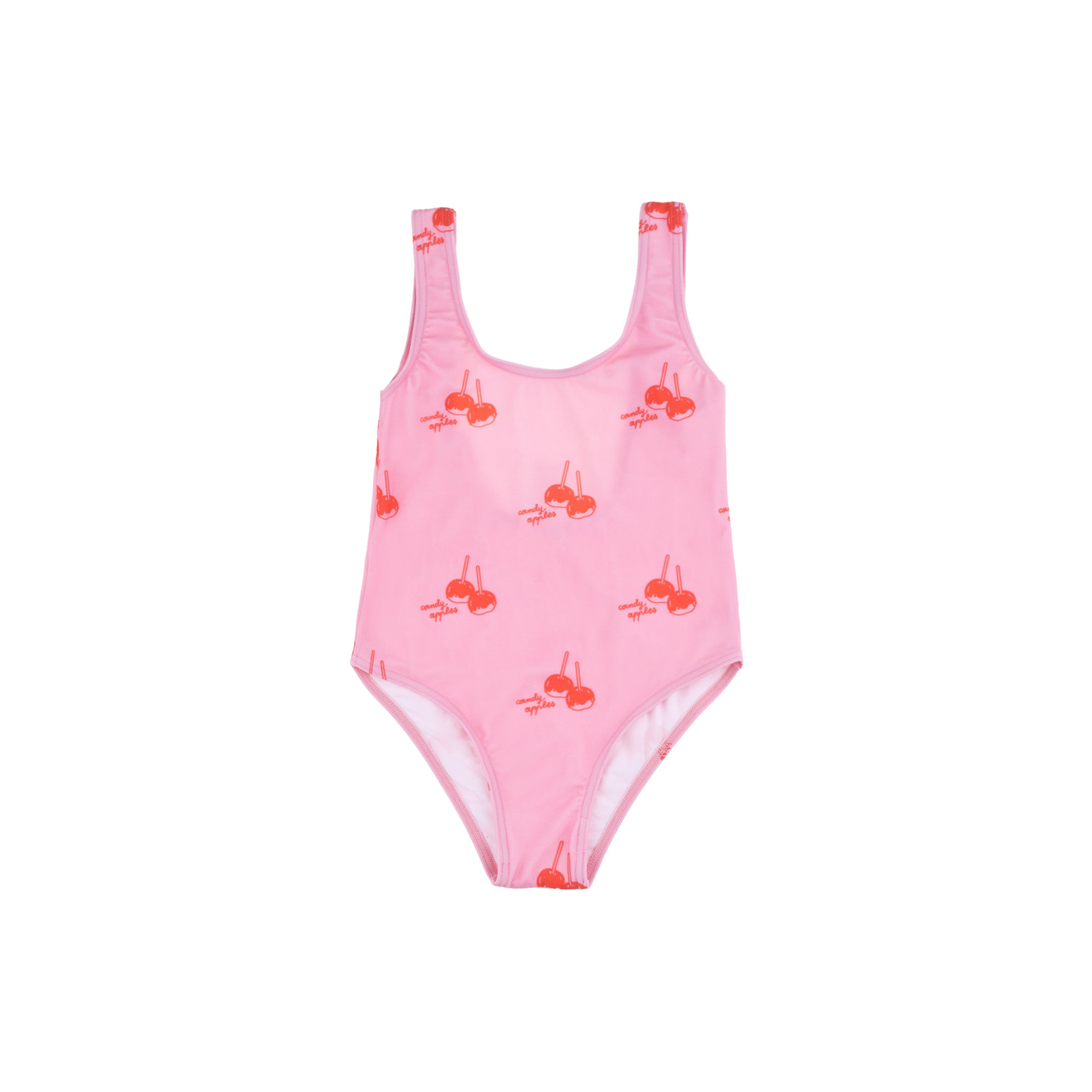 Girls Pink Printed Swimsuit