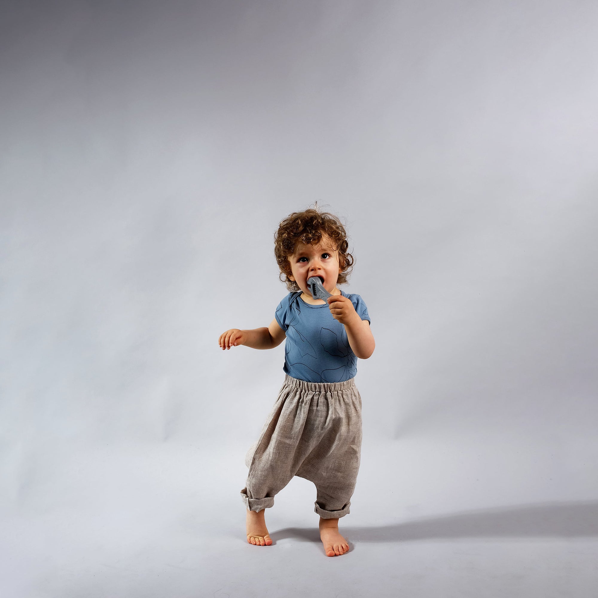 Baby Beige Linen Trousers