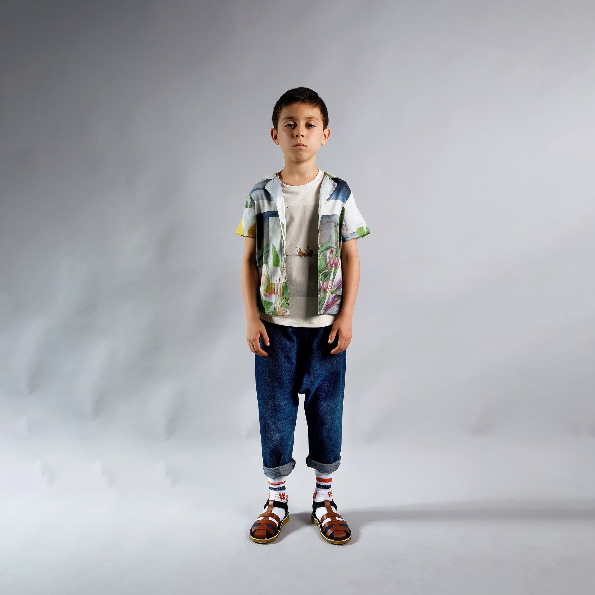 Girls & Boys Printed Cotton Shirt