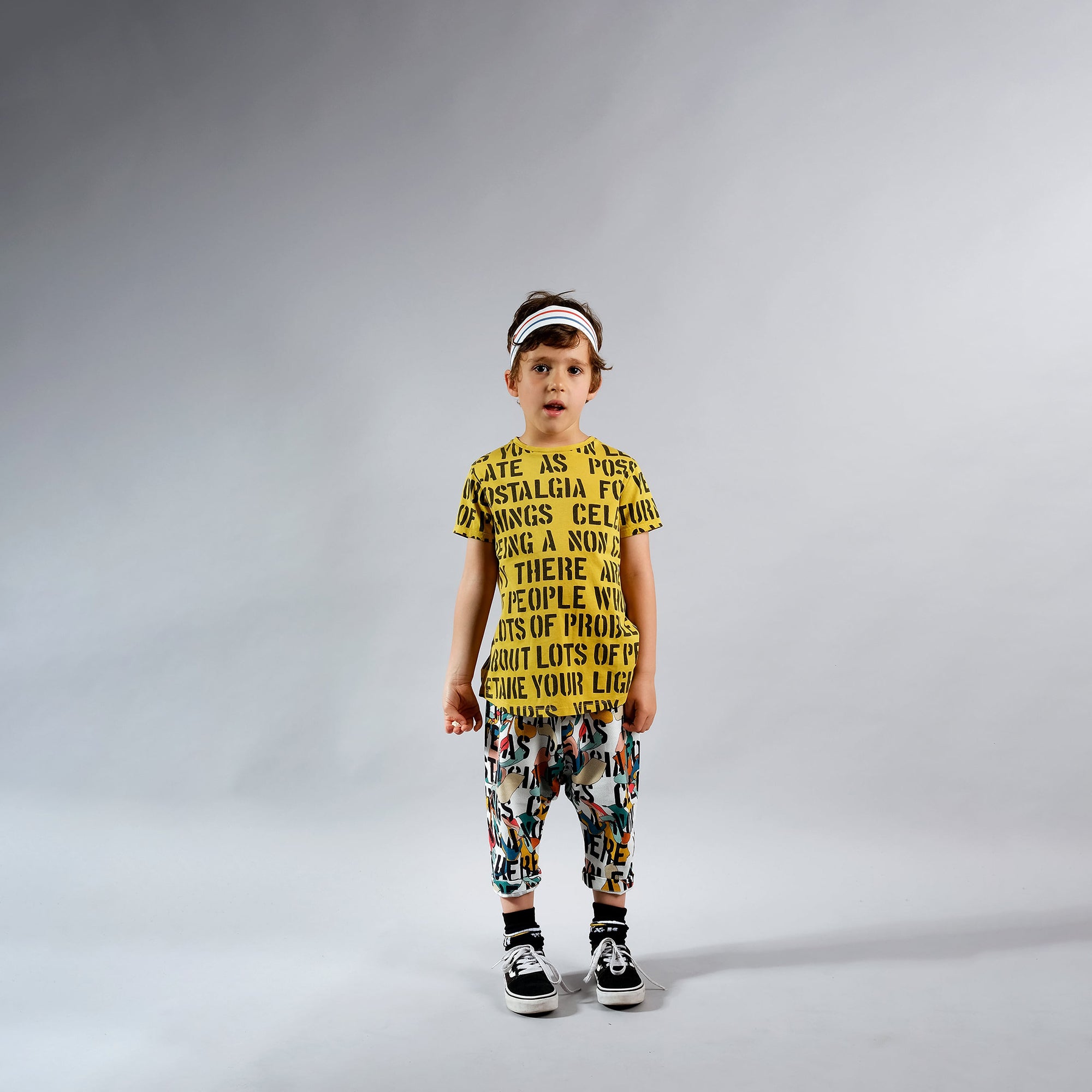 Girls Yellow Printed Cotton T-shirt