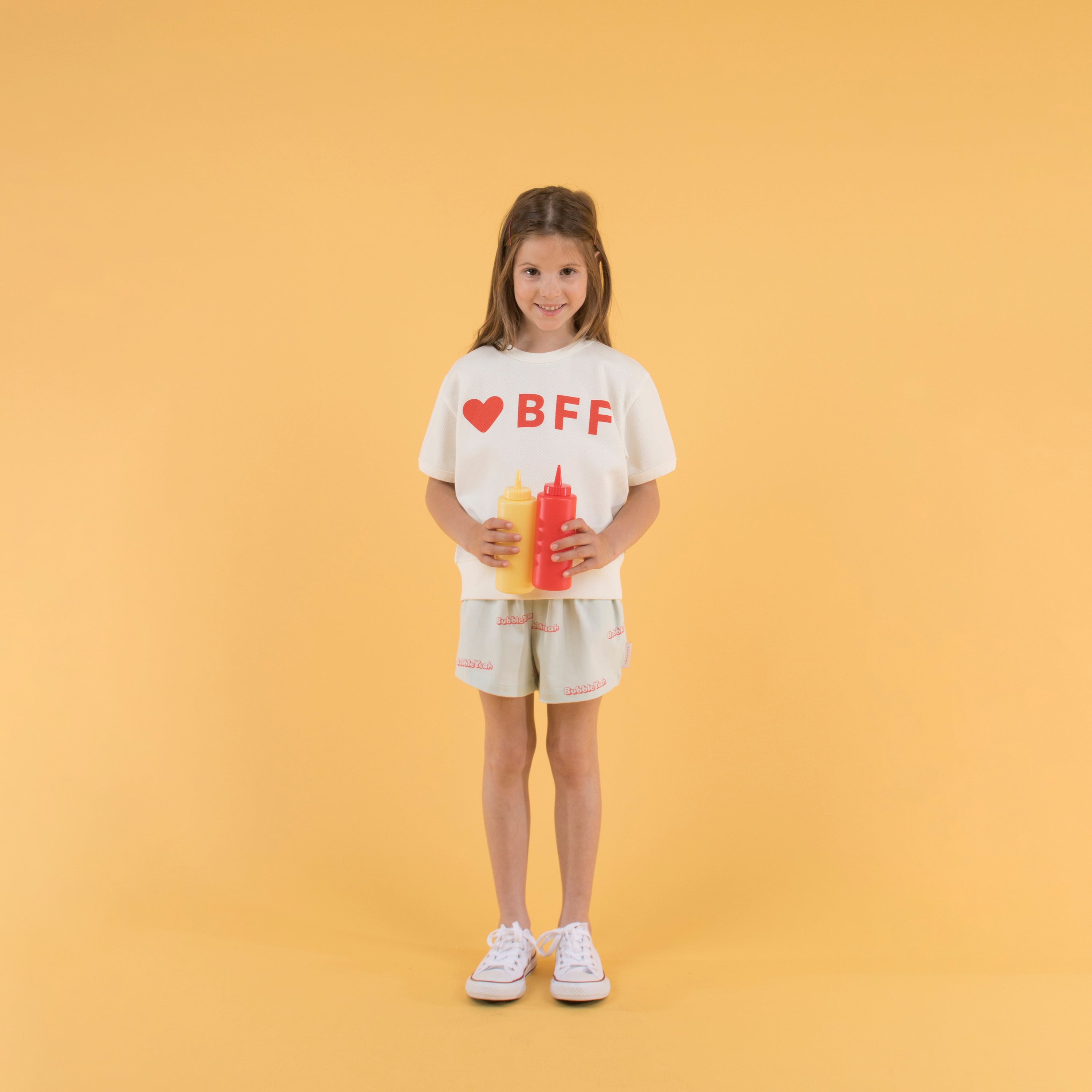Girls White  Cotton T-Shirt