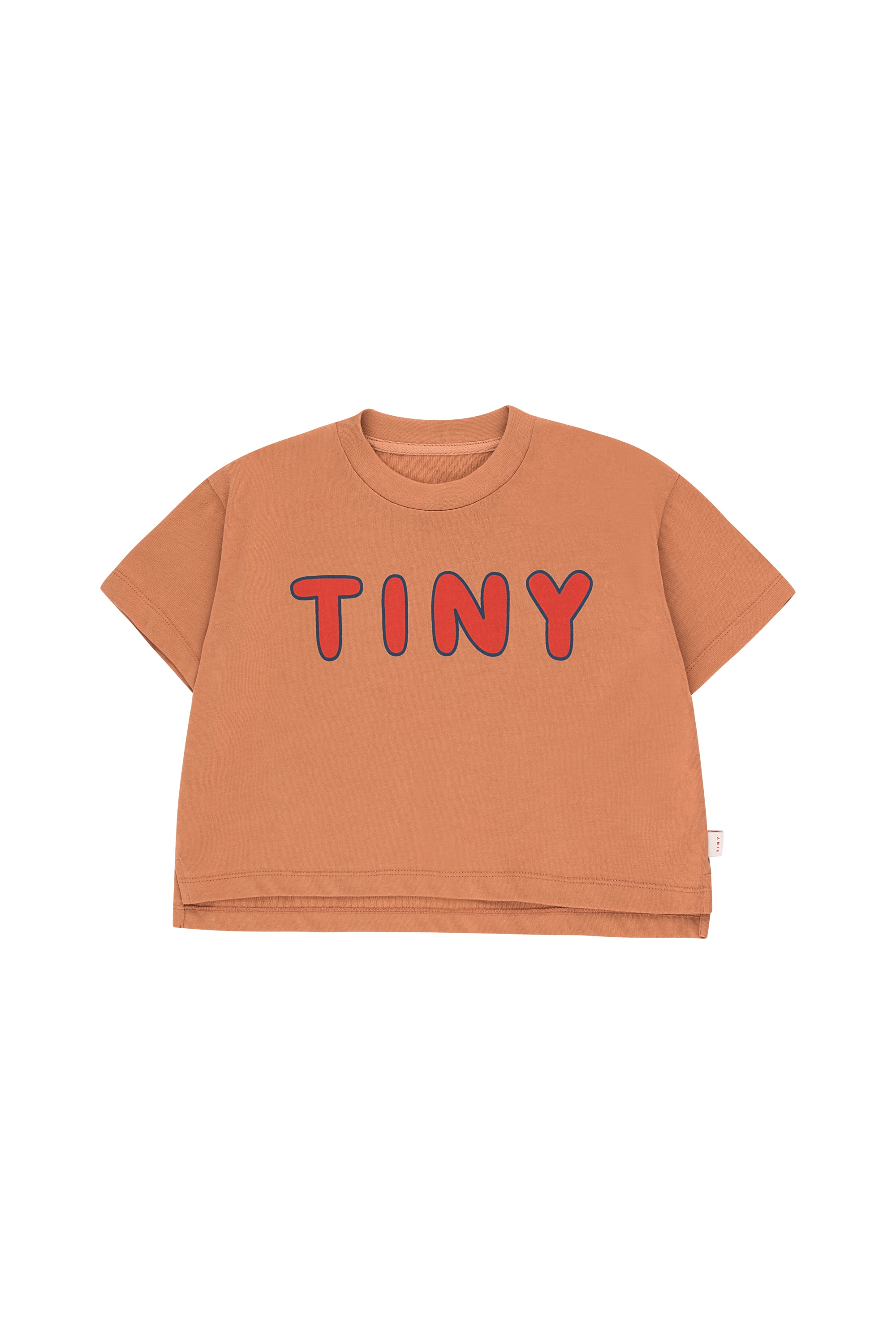 Girls Brown Tiny Cotton T-shirt