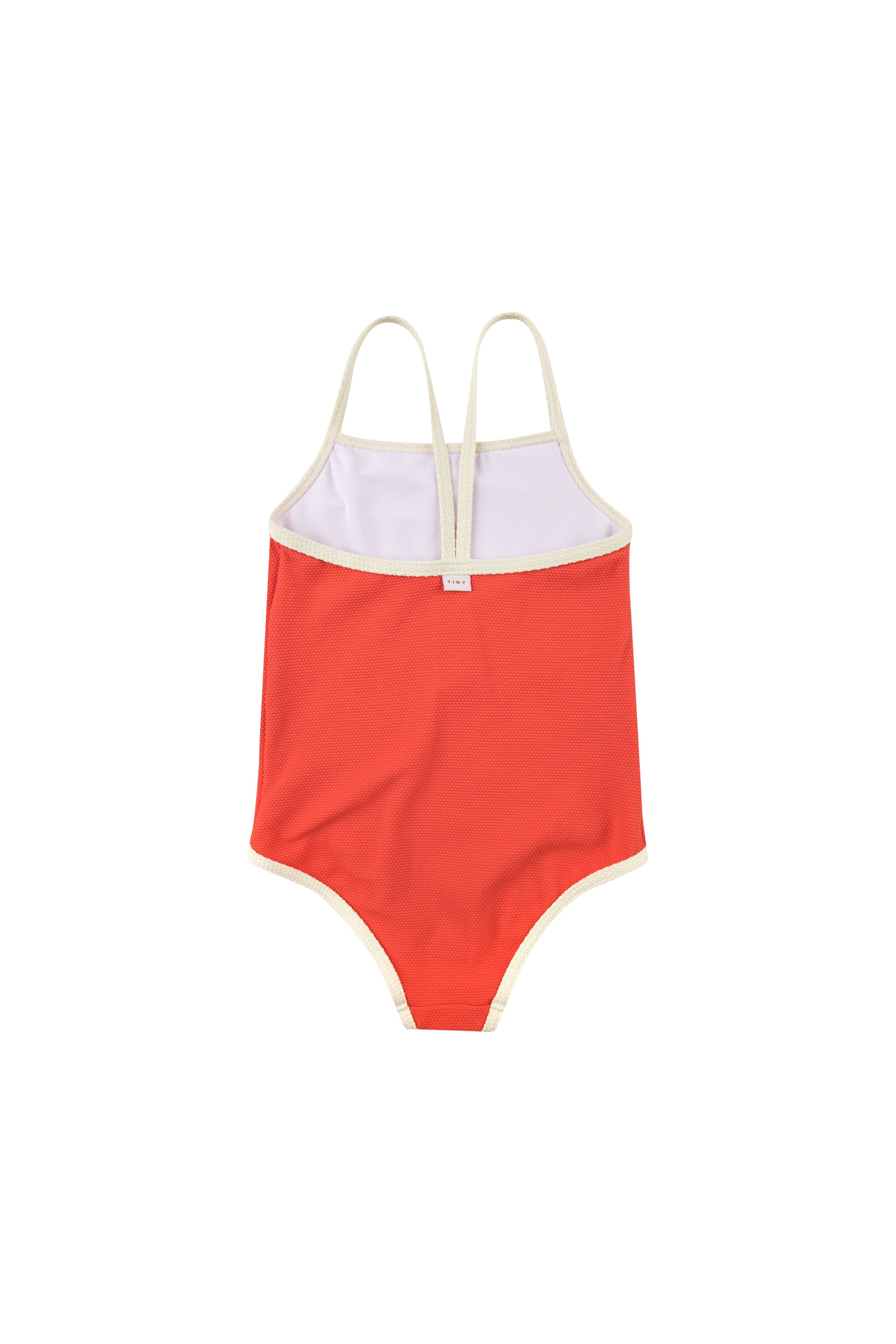 Girls Red Logo Swimsuit