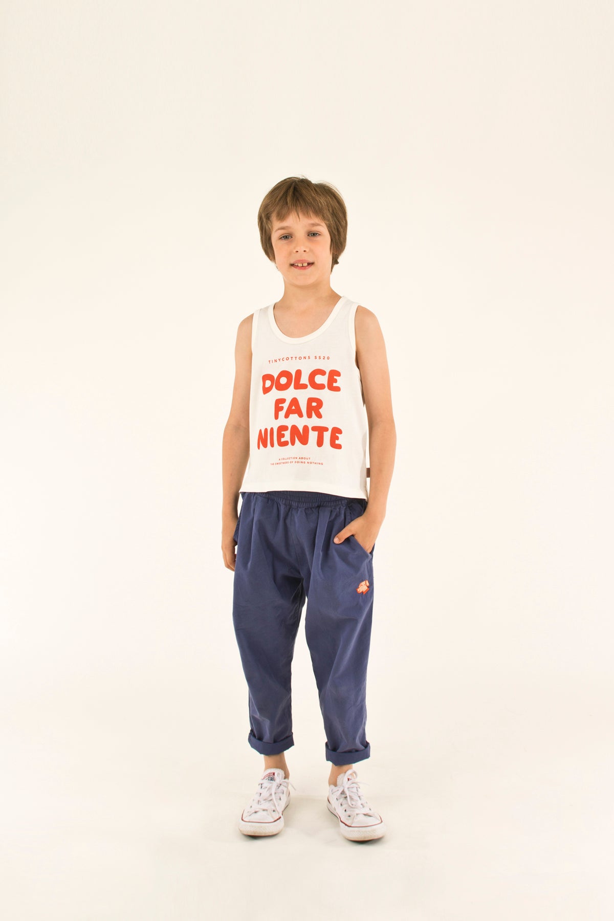 Boys & Girls Navy Dog Cotton Trousers