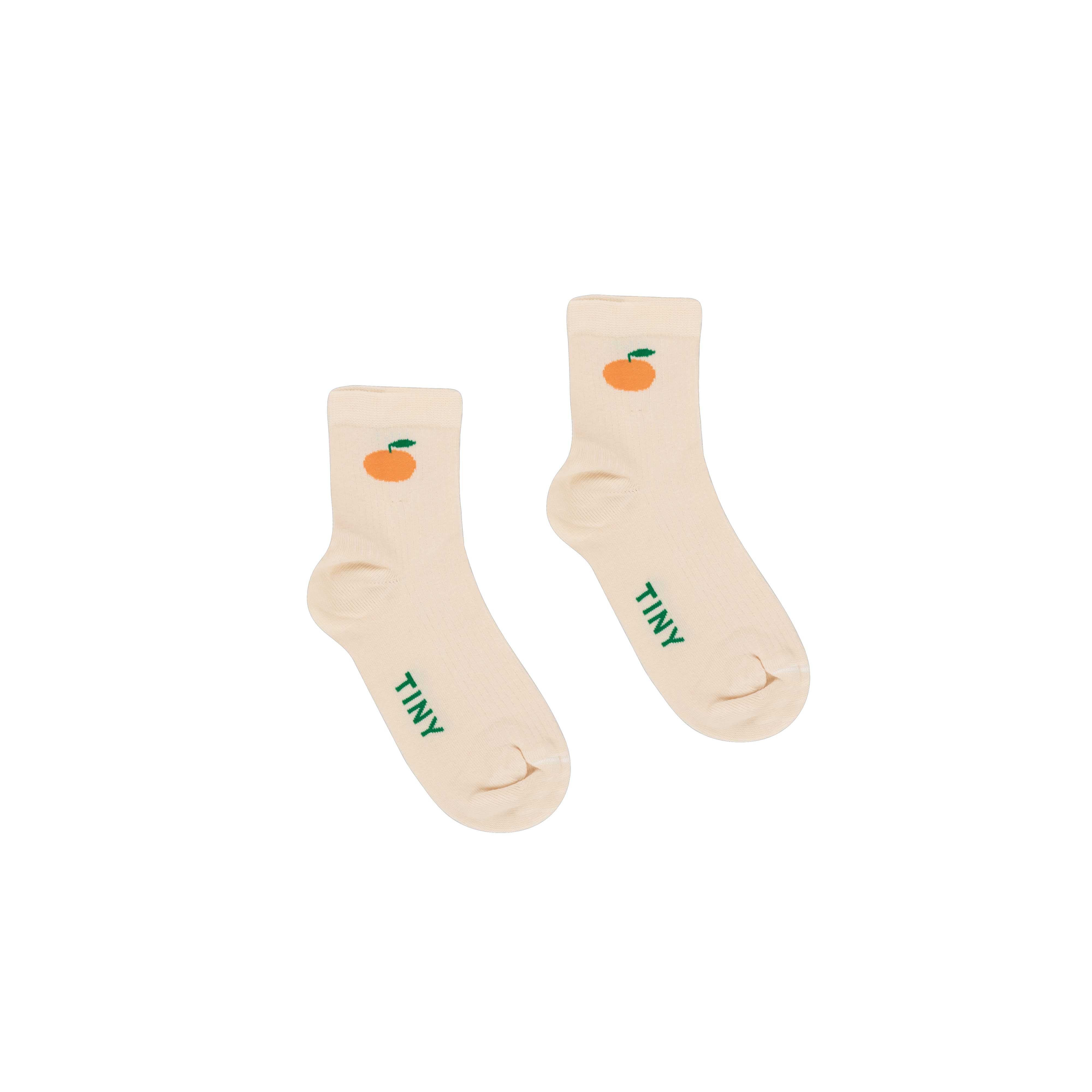 Girls White Logo Cotton Socks
