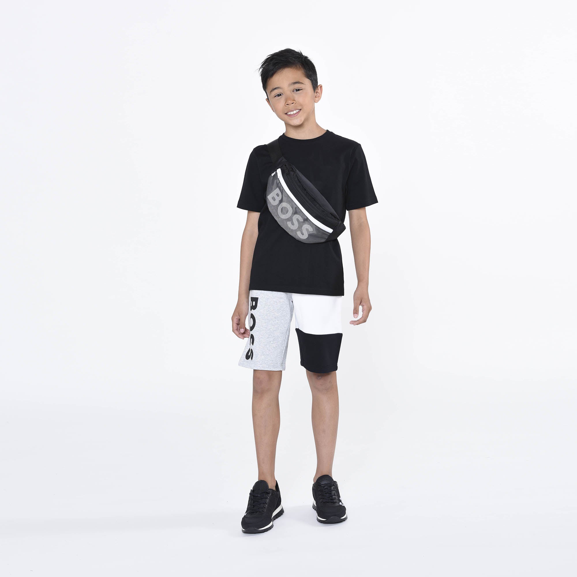Boys Black Logo Belt Bag