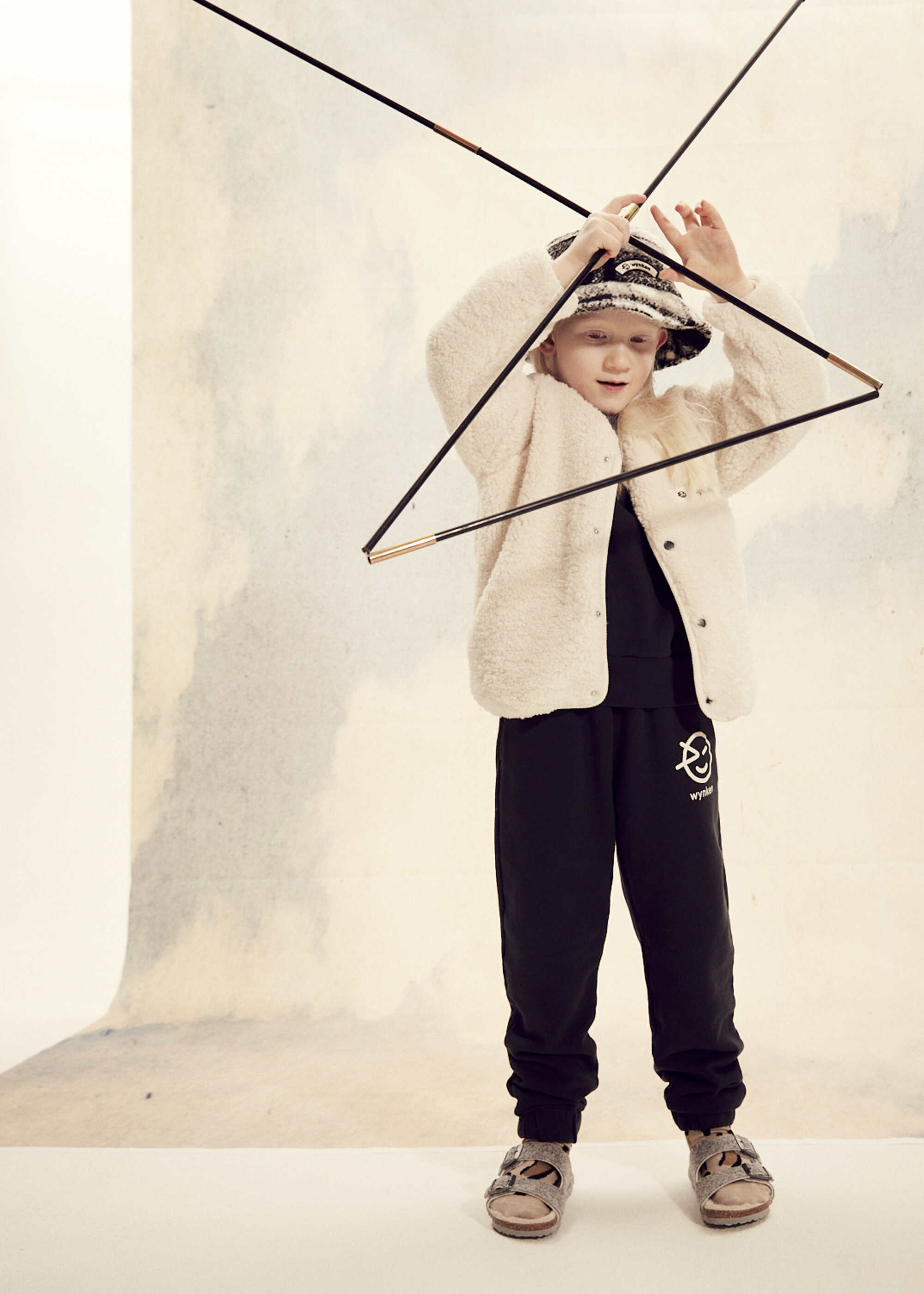 Boys & Girls Black Logo Cotton Trousers