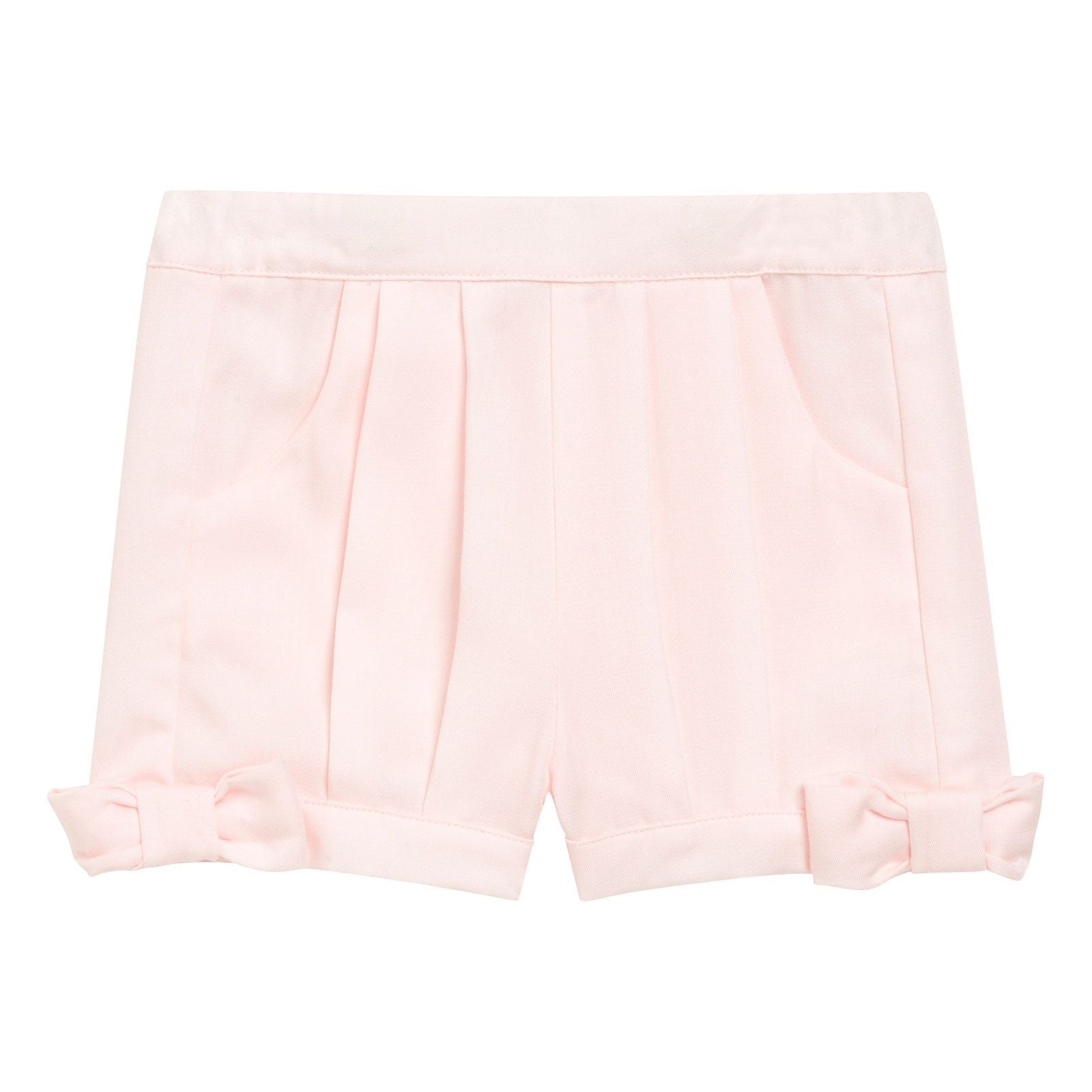 Baby Girls Light Pink Bow Trims Cuffs Shorts - CÉMAROSE | Children's Fashion Store