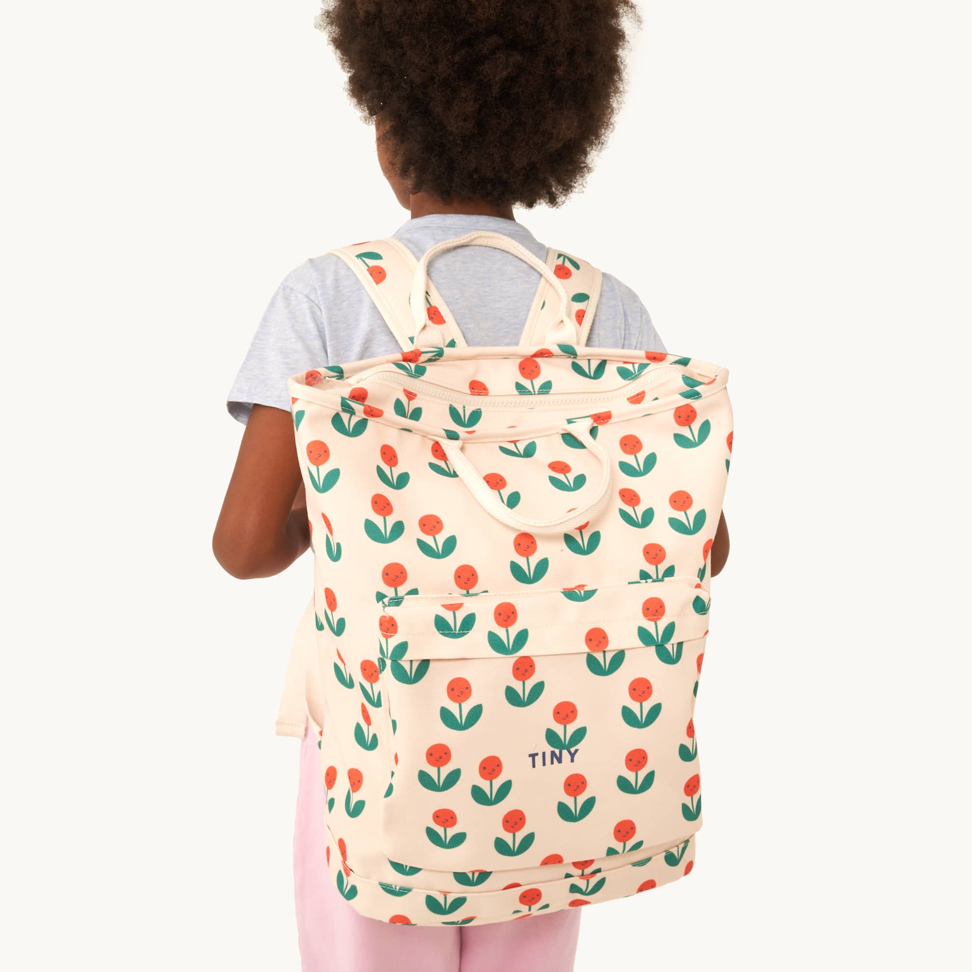 Boys & Girls White Flowers Backpack
