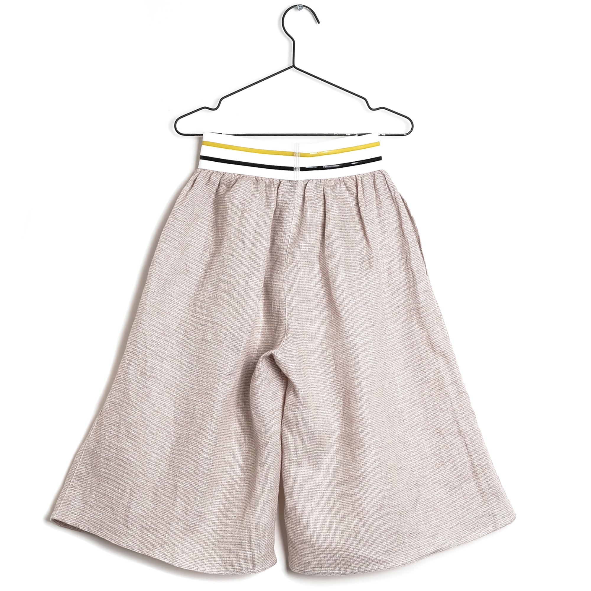 Girls Beige Linen Trousers