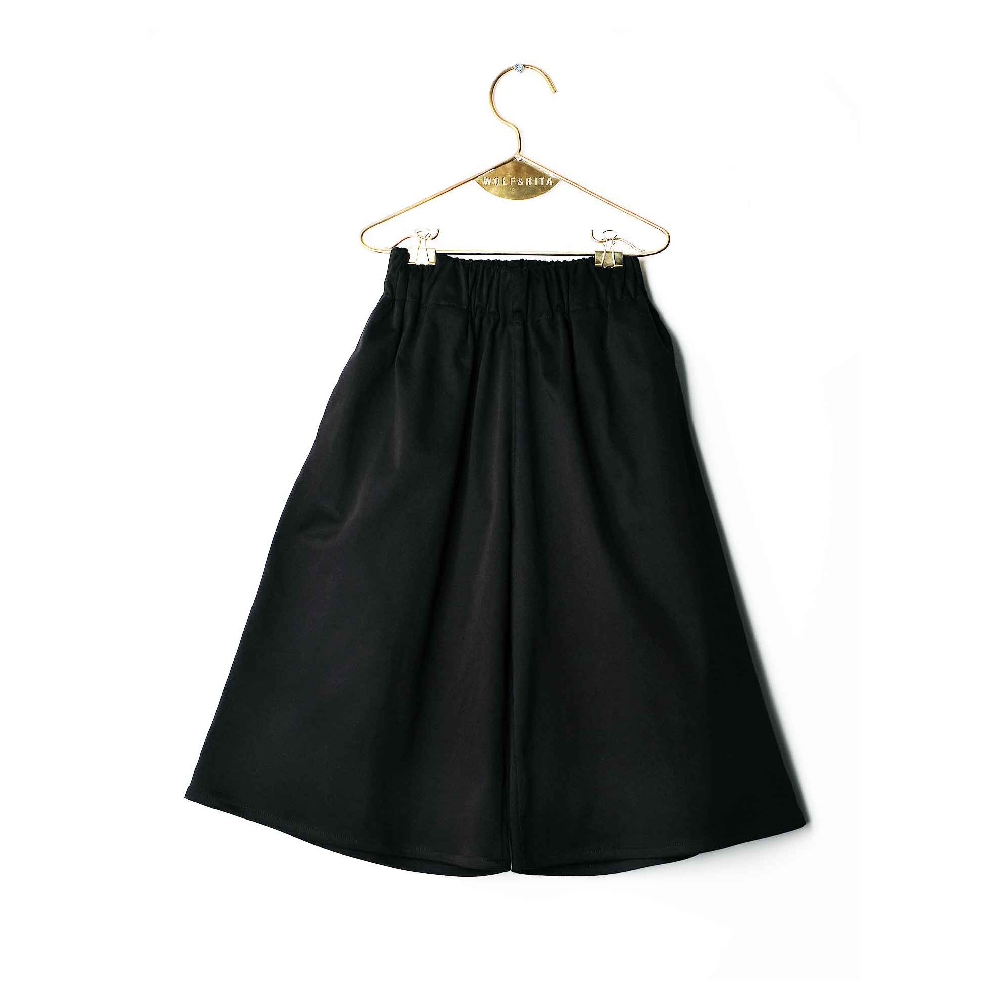 Girls Black Cotton Trousers