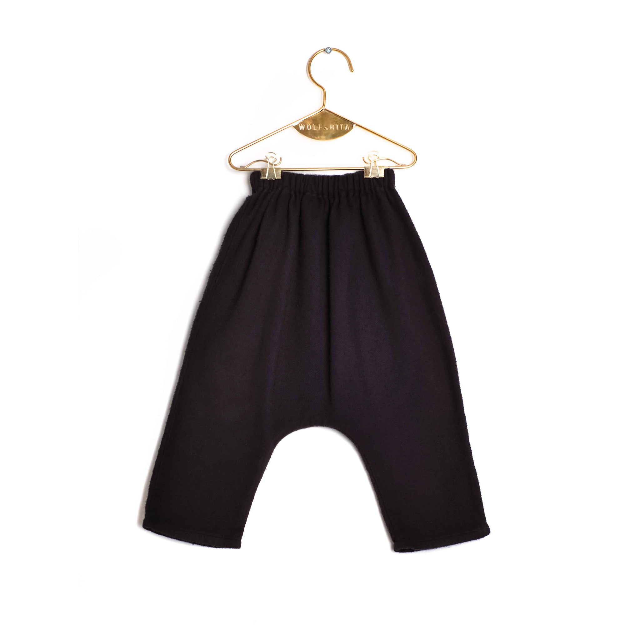 Baby Black Cotton Trousers