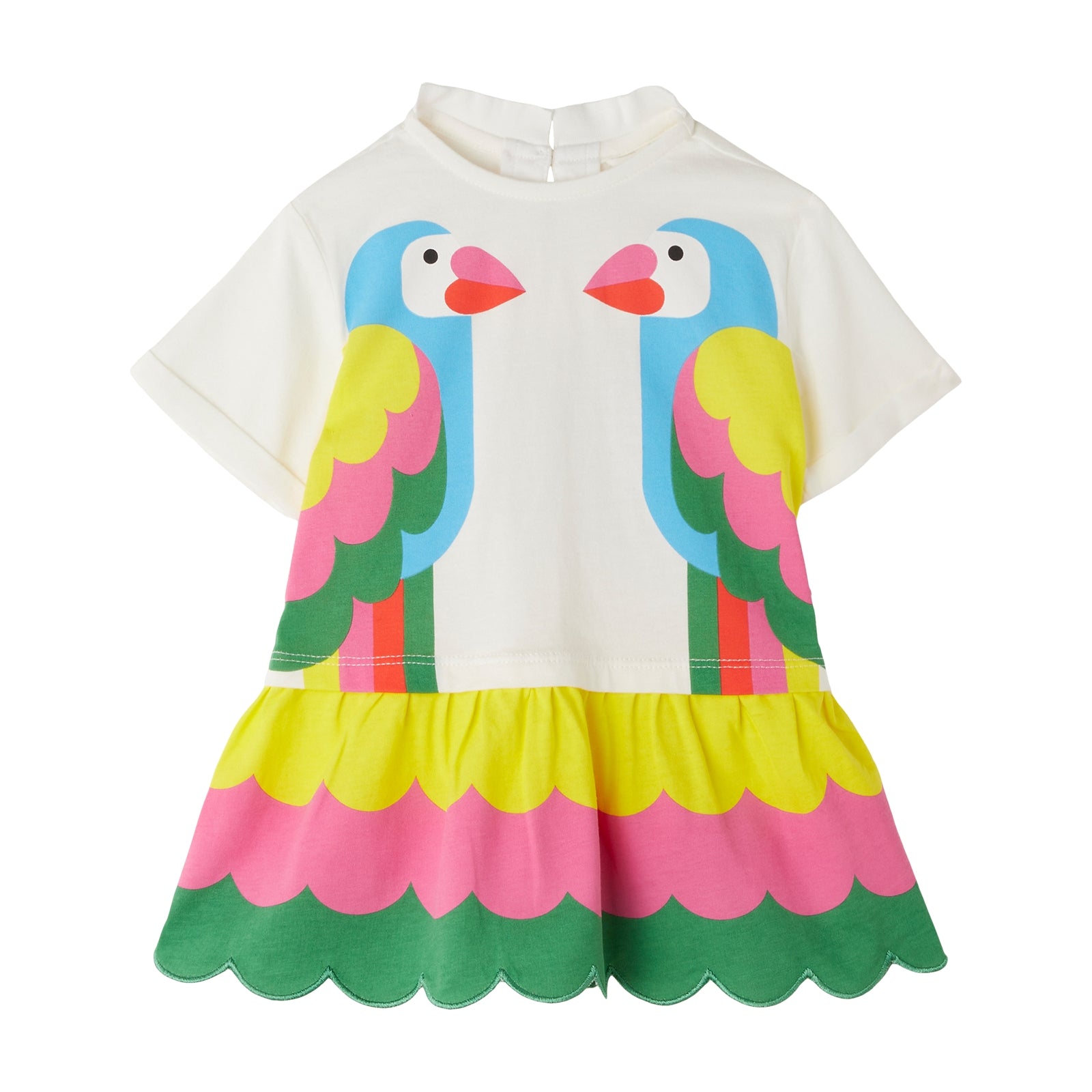 Baby Girls White Printed Dress