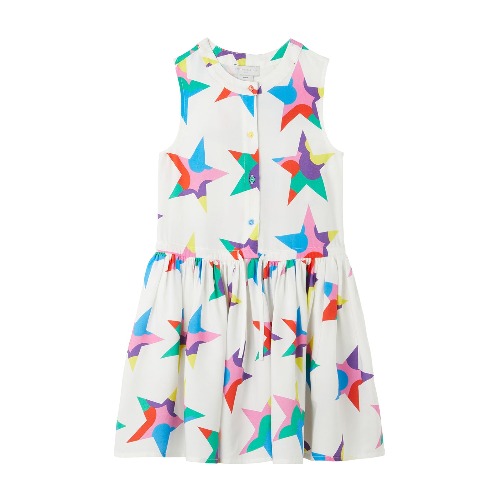 Girls White Star Dress