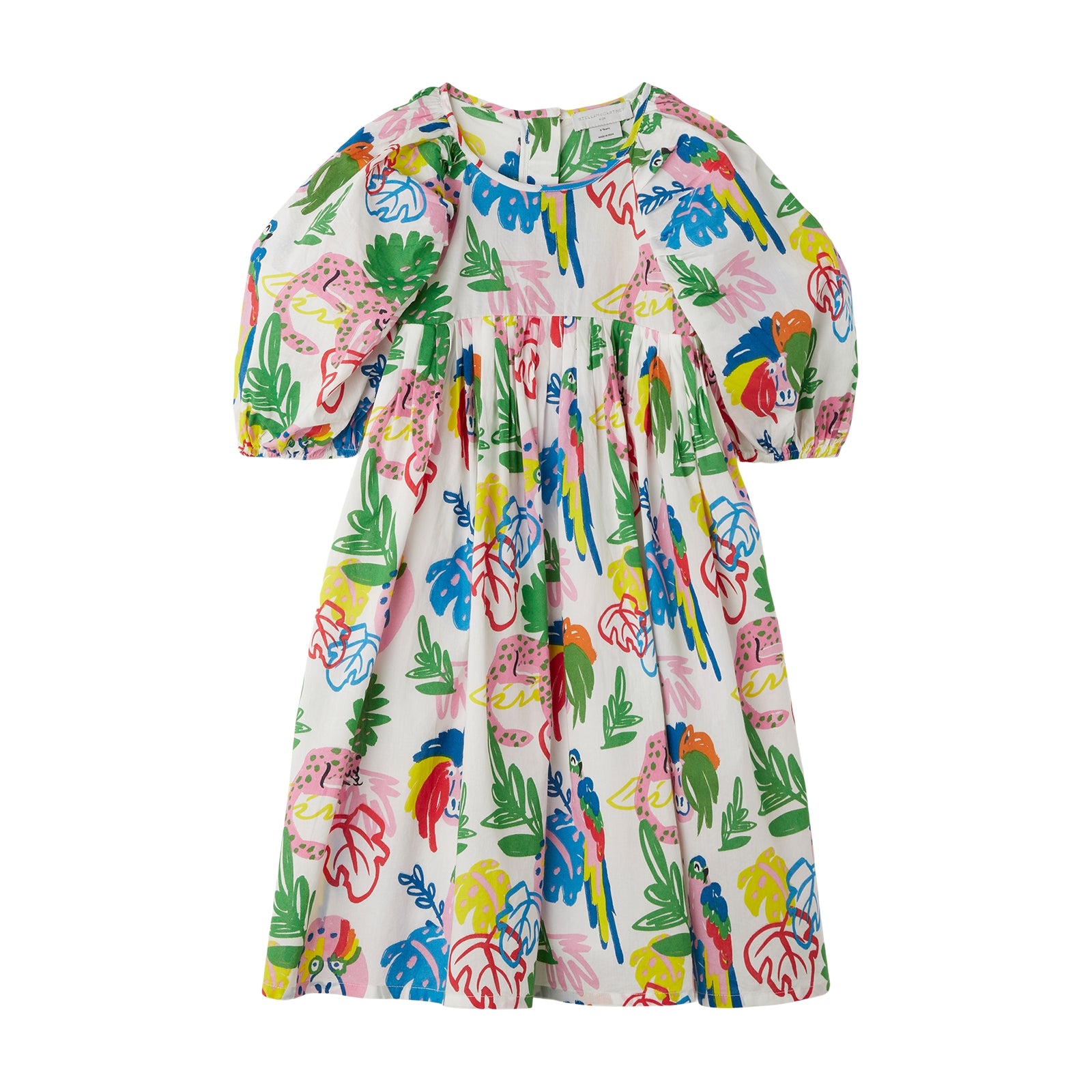Girls Multicolor Printed Cotton Dress