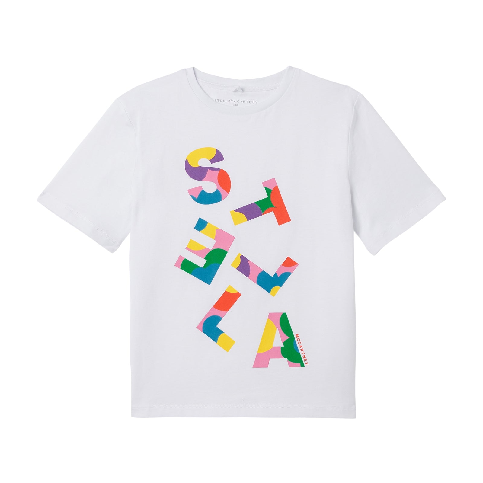 Girls White Logo Cotton T-Shirt