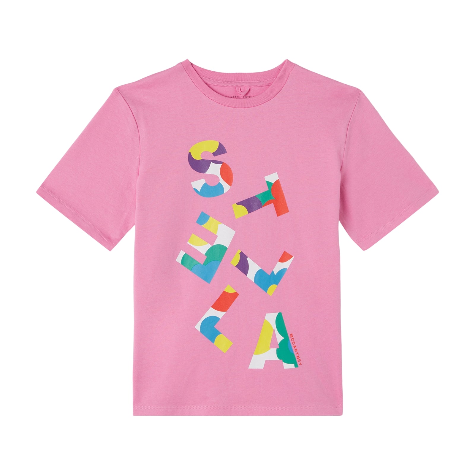 Girls Pink Logo Cotton T-Shirt