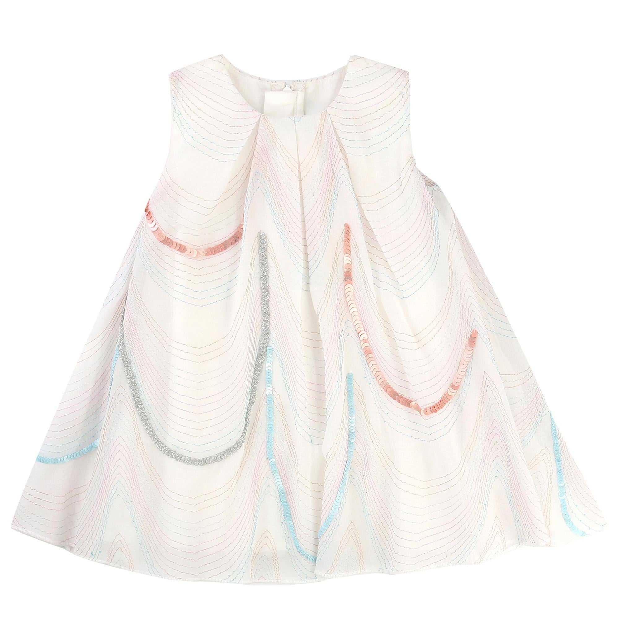Baby Girls Ivory Organza Dress