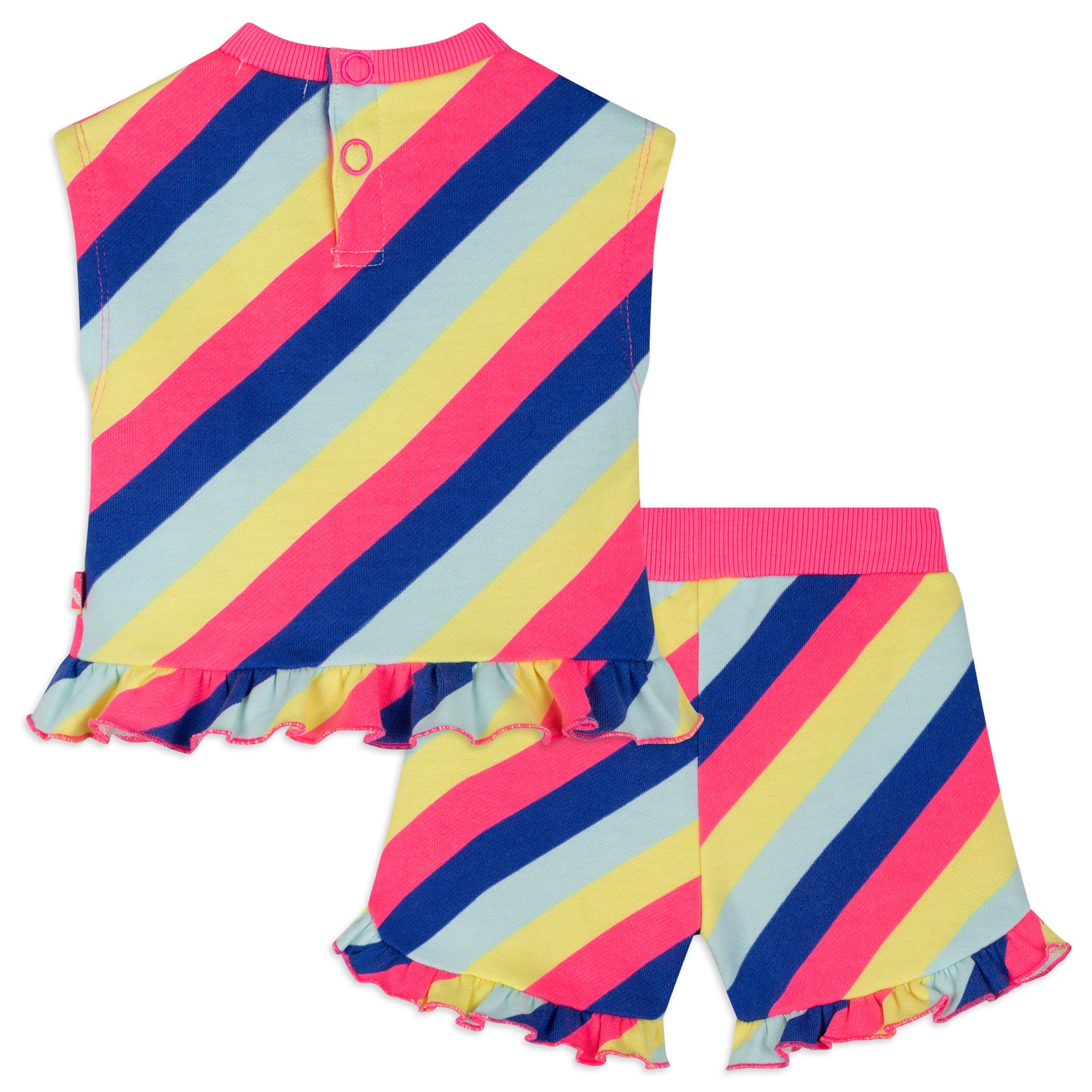 Baby Girls Multicolor Stripe Cotton Set