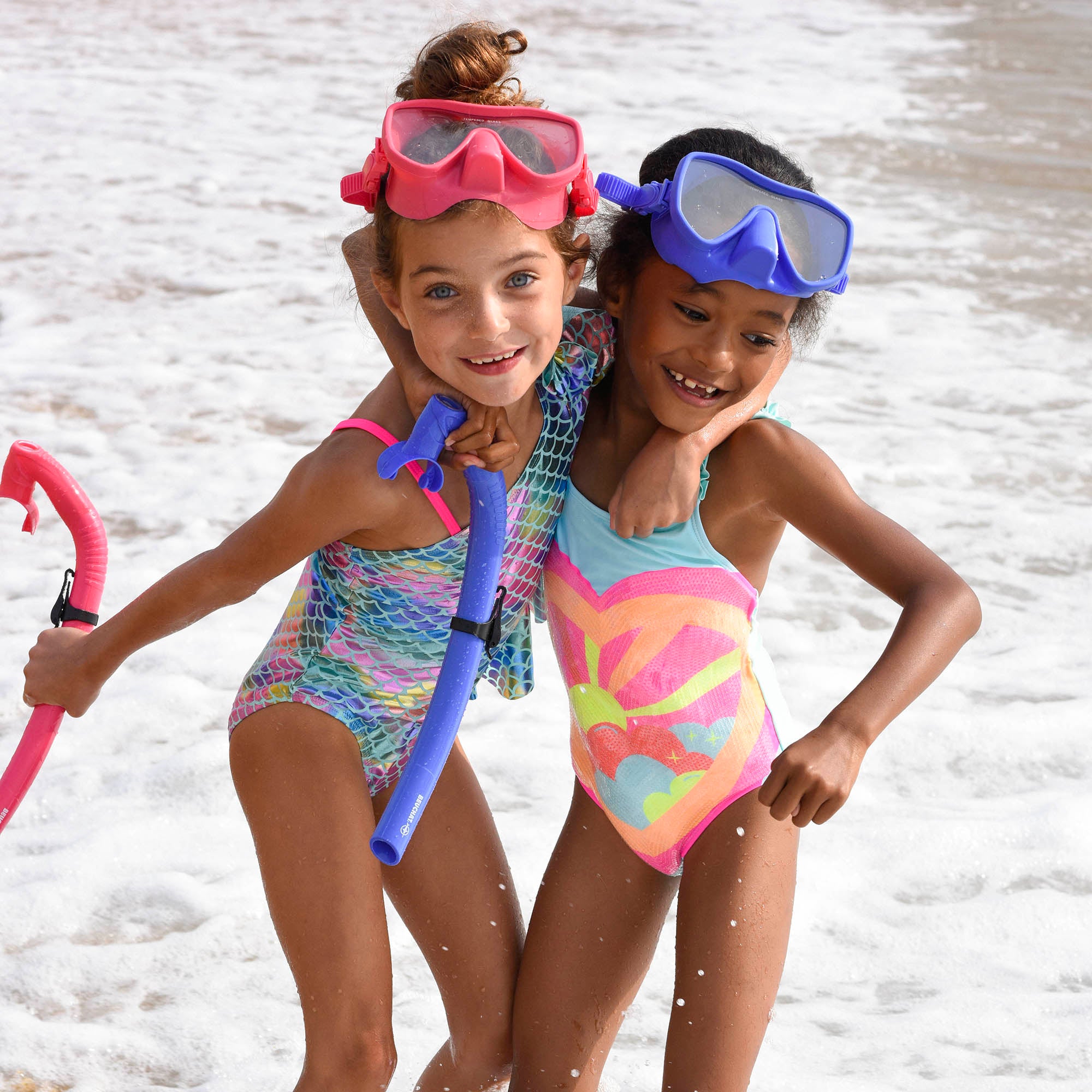 Girls Blue Gradient Swimsuit