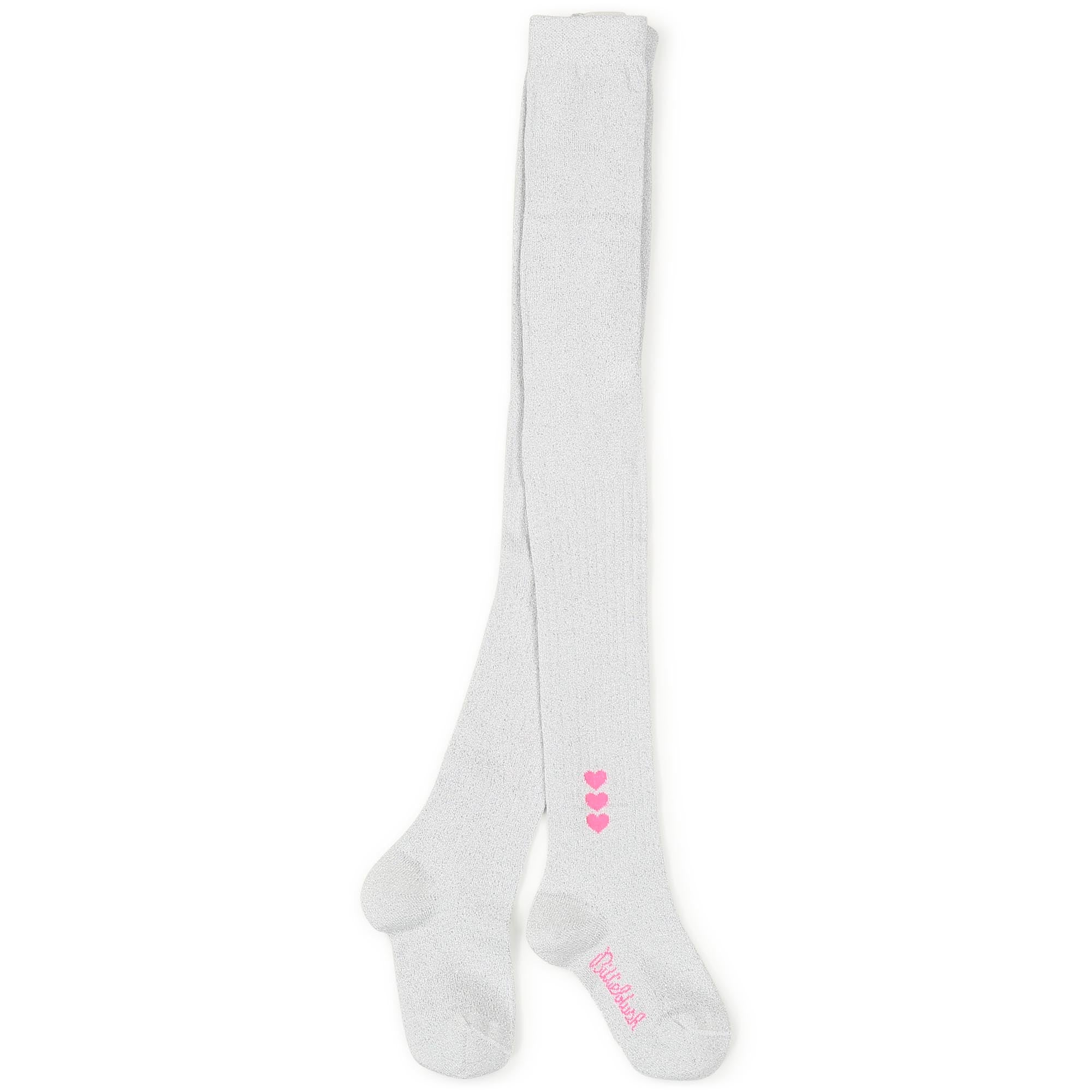 Girls White Logo Tights