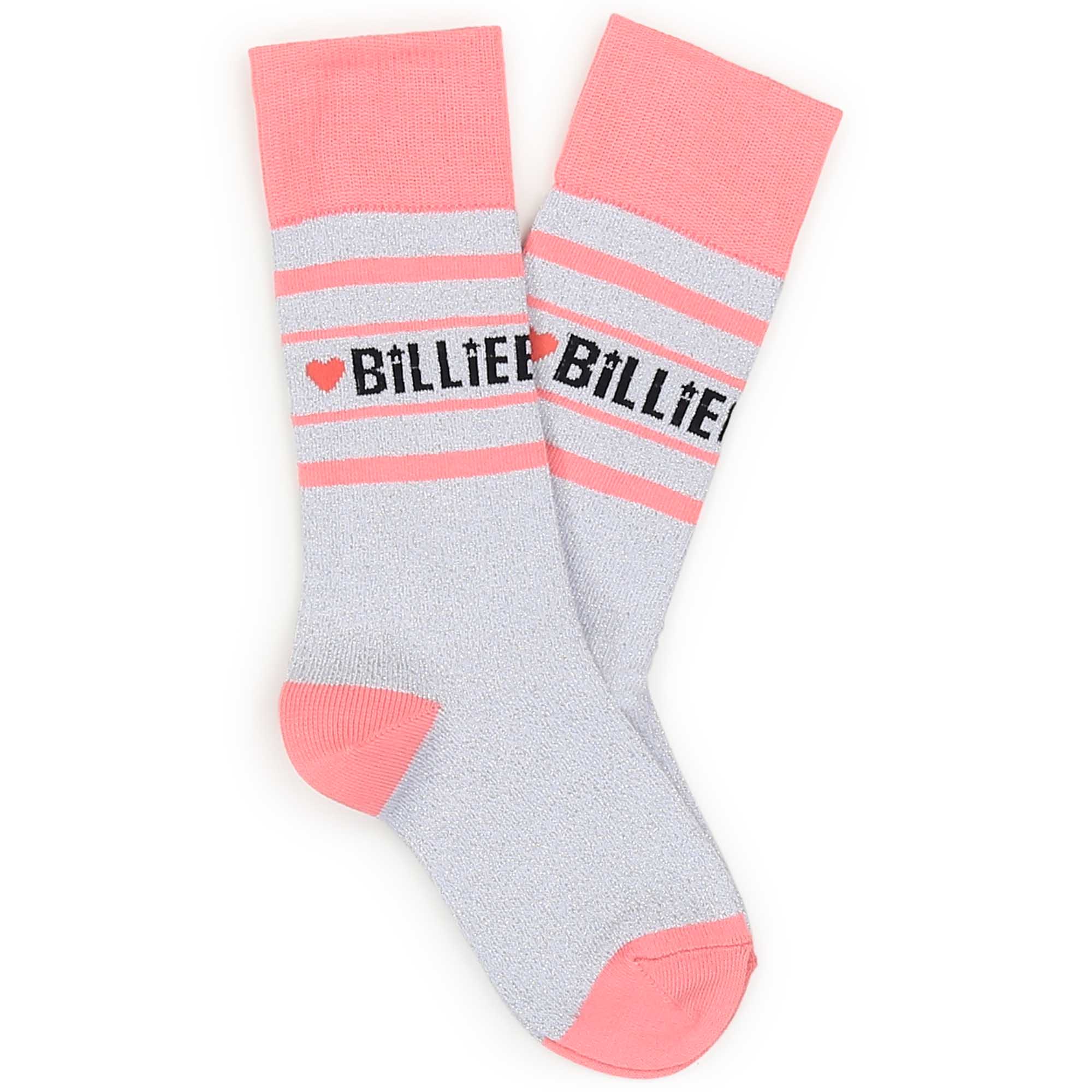 Girls Pink Logo Socks